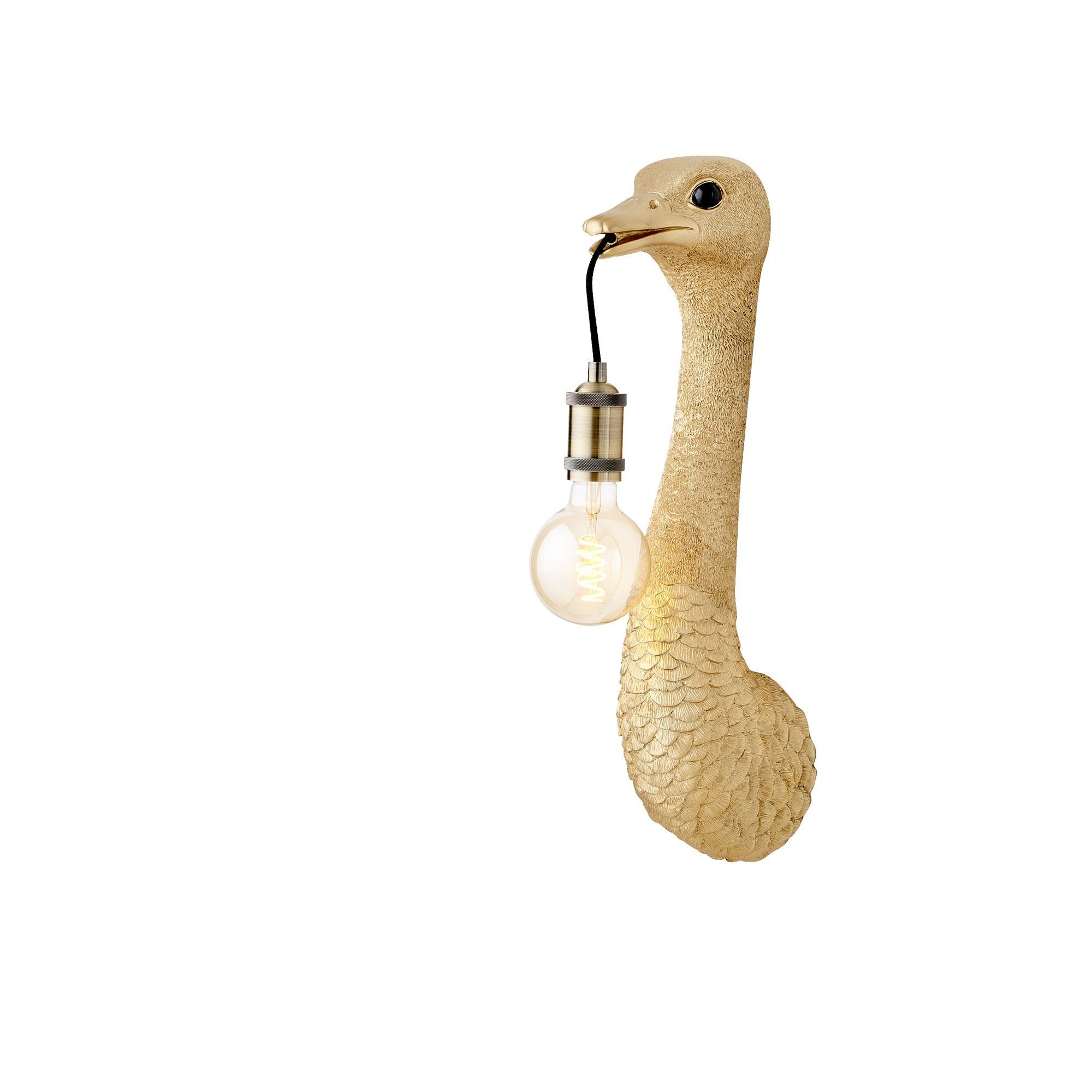 Light & Living Wandleuchte Wandleuchte Ostrich - Gold - 18x15,5x57,5cm