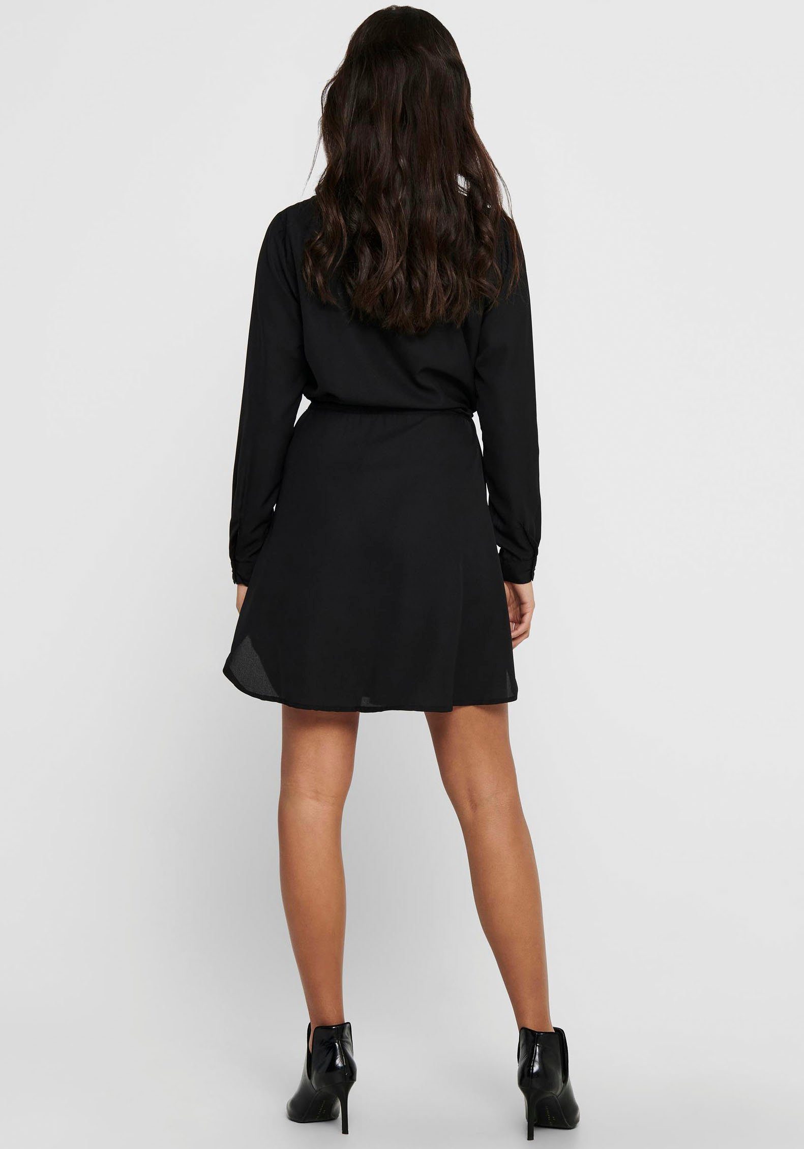 TUNIC Druckkleid L/S Black ONLCORY V-NECK ONLY