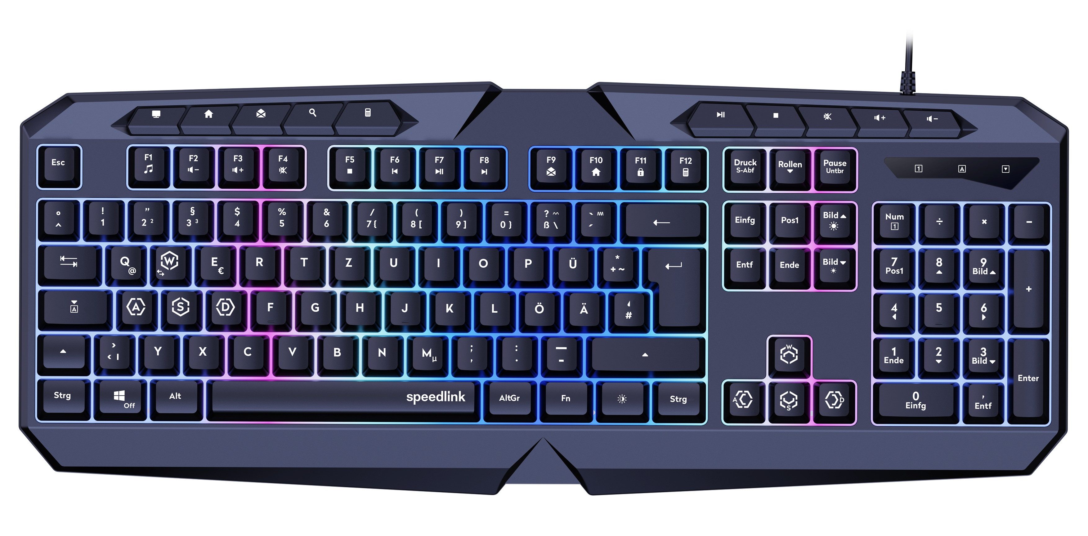 LUDICIUM RGB Rainbow – RGB Beleuchtung Gaming-Tastatur