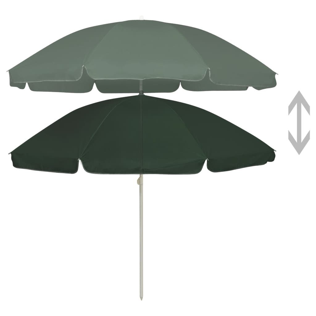 vidaXL Sonnensegel Strandschirm Grün 240 cm, günstig online kaufen