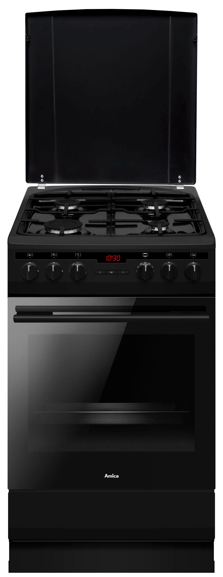 Amica Gas-Standherd SHEG 904 000 SM, Steam Clean, Ofen mit 11 Programmen