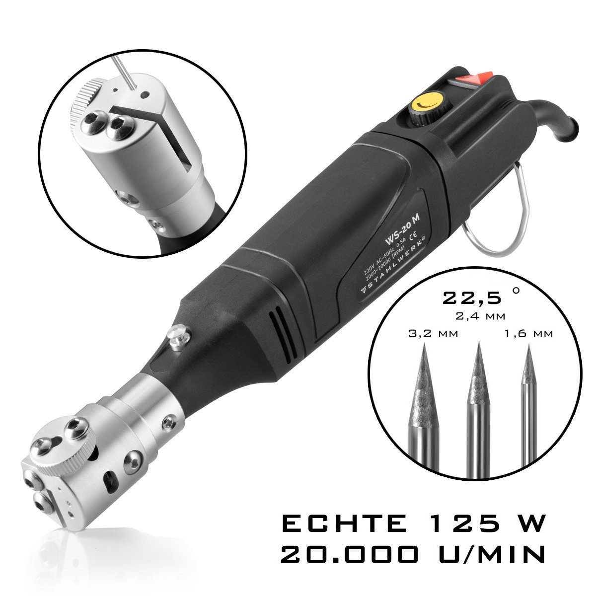 Handschleifer Wolframschleifgerät WS-20M für WIG Schweißlektrode