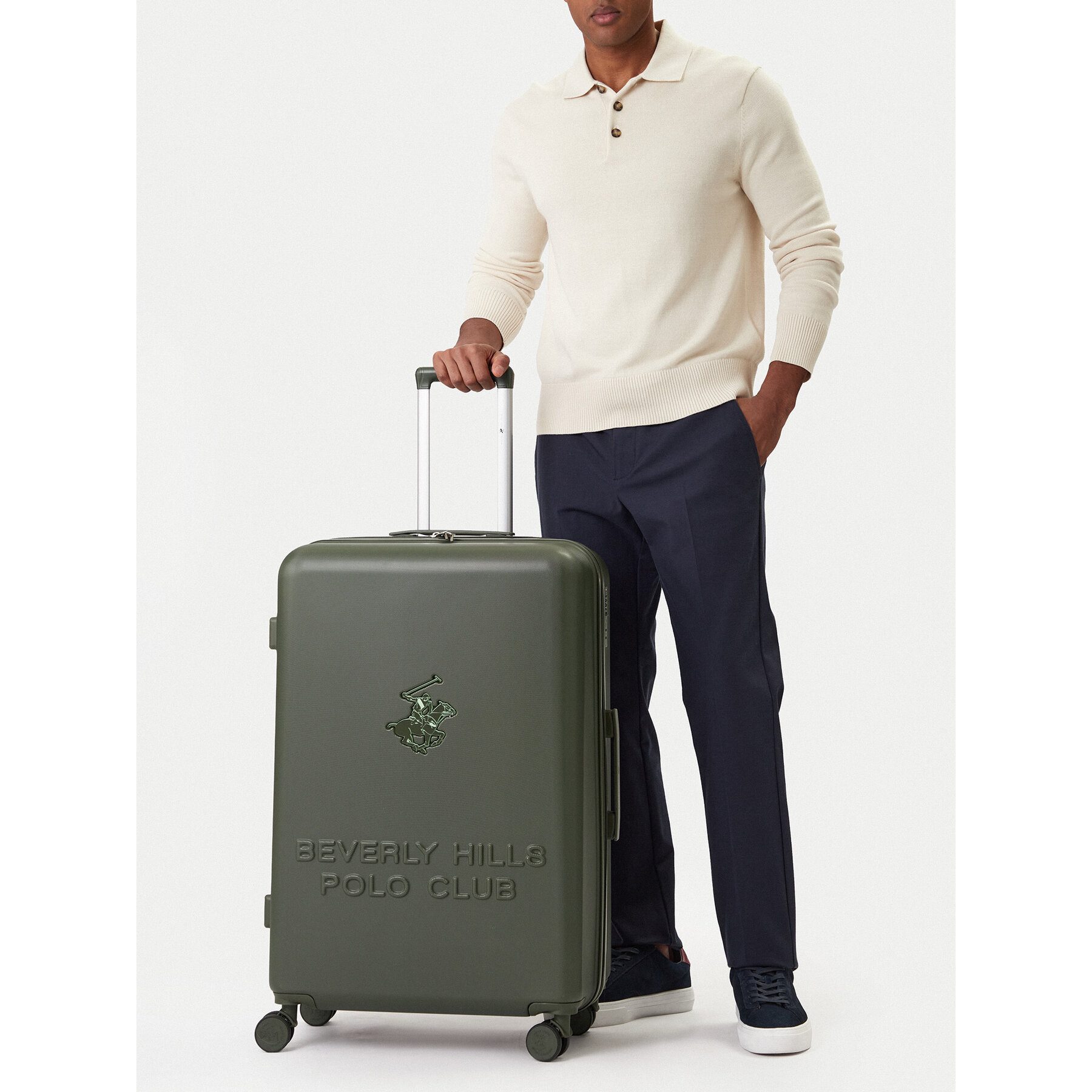 BEVERLY HILLS POLO CLUB Hartschalen-Trolley Beverly Hills Polo Club Unisex Großer Koffer 5907964337942 Khaki