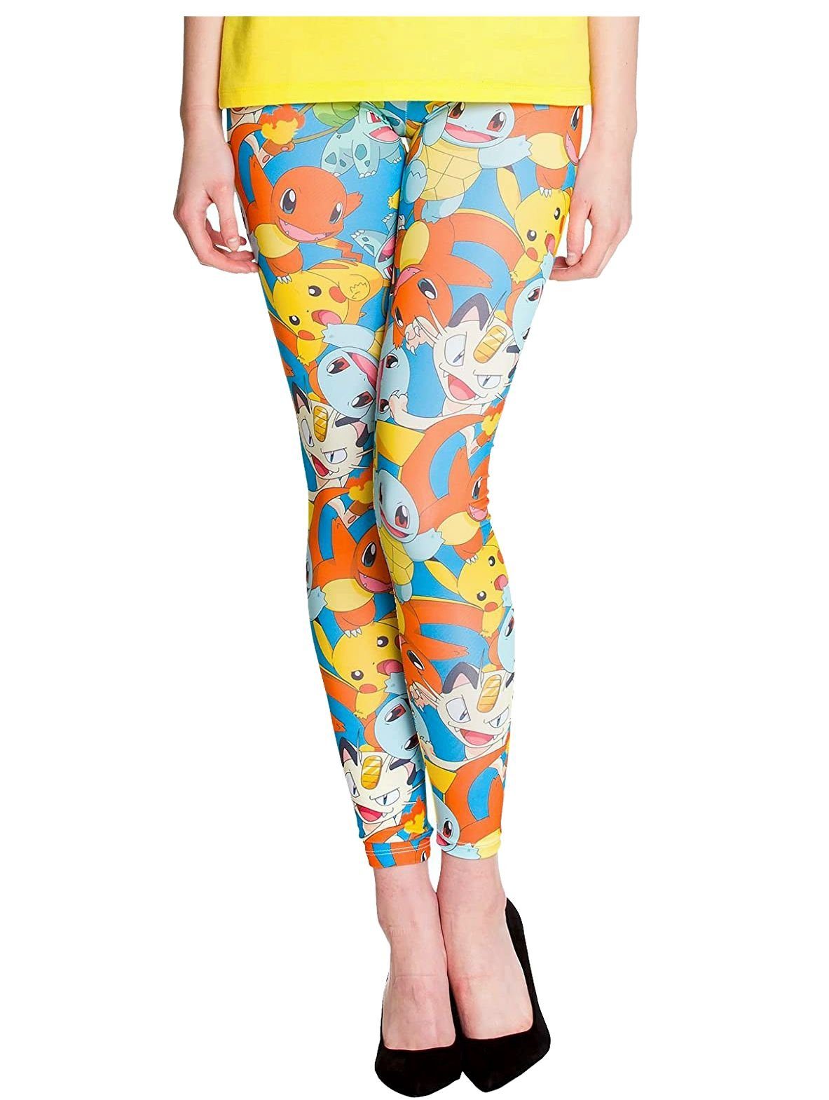 POKÉMON Leggings Pokemon Leggings Damen mit Pikachu Schiggy Glumanda Bisasa günstig online kaufen