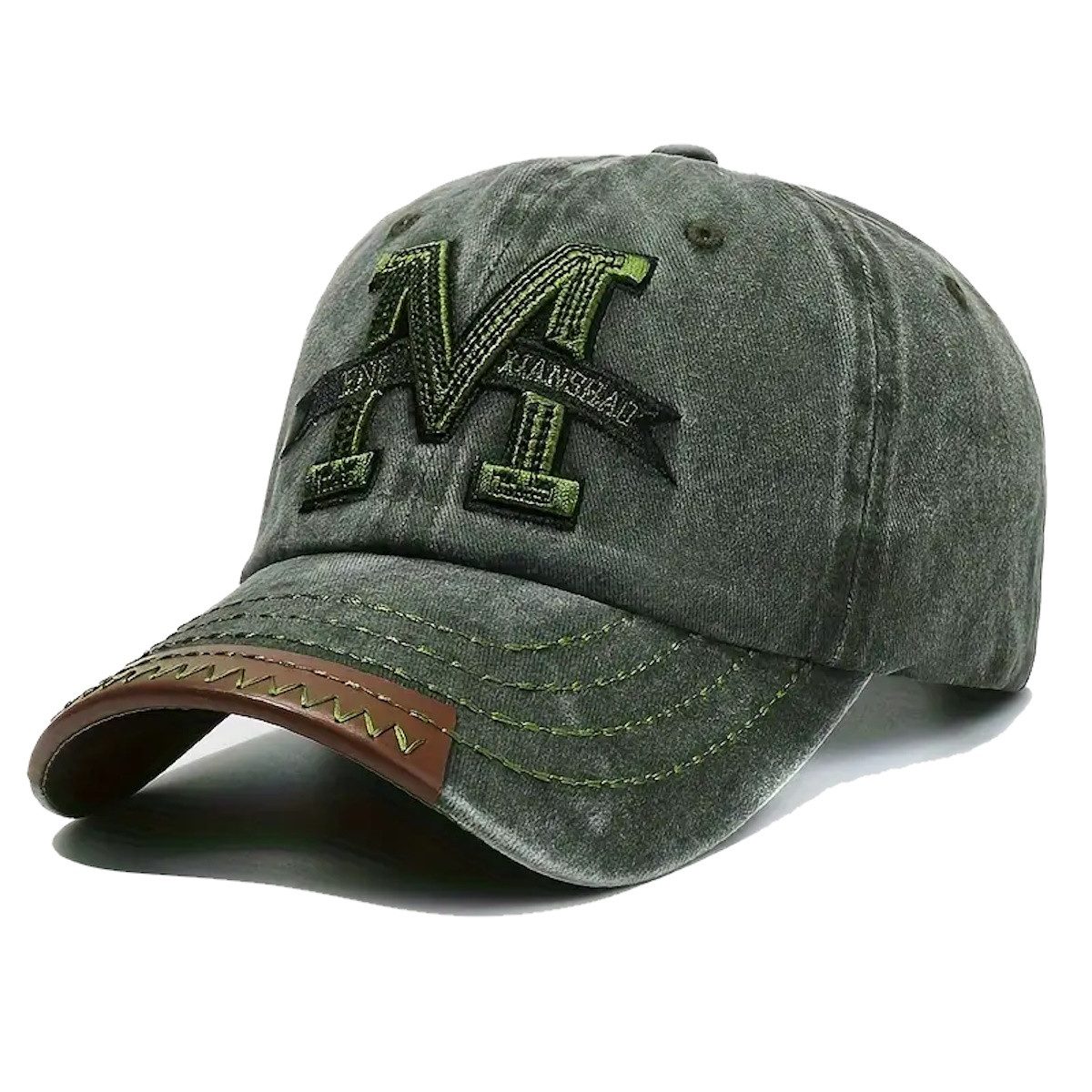 Sporty Baseball Cap Classic The M Vintage Style Used Washed Look Retro Baseballcap vintage Look