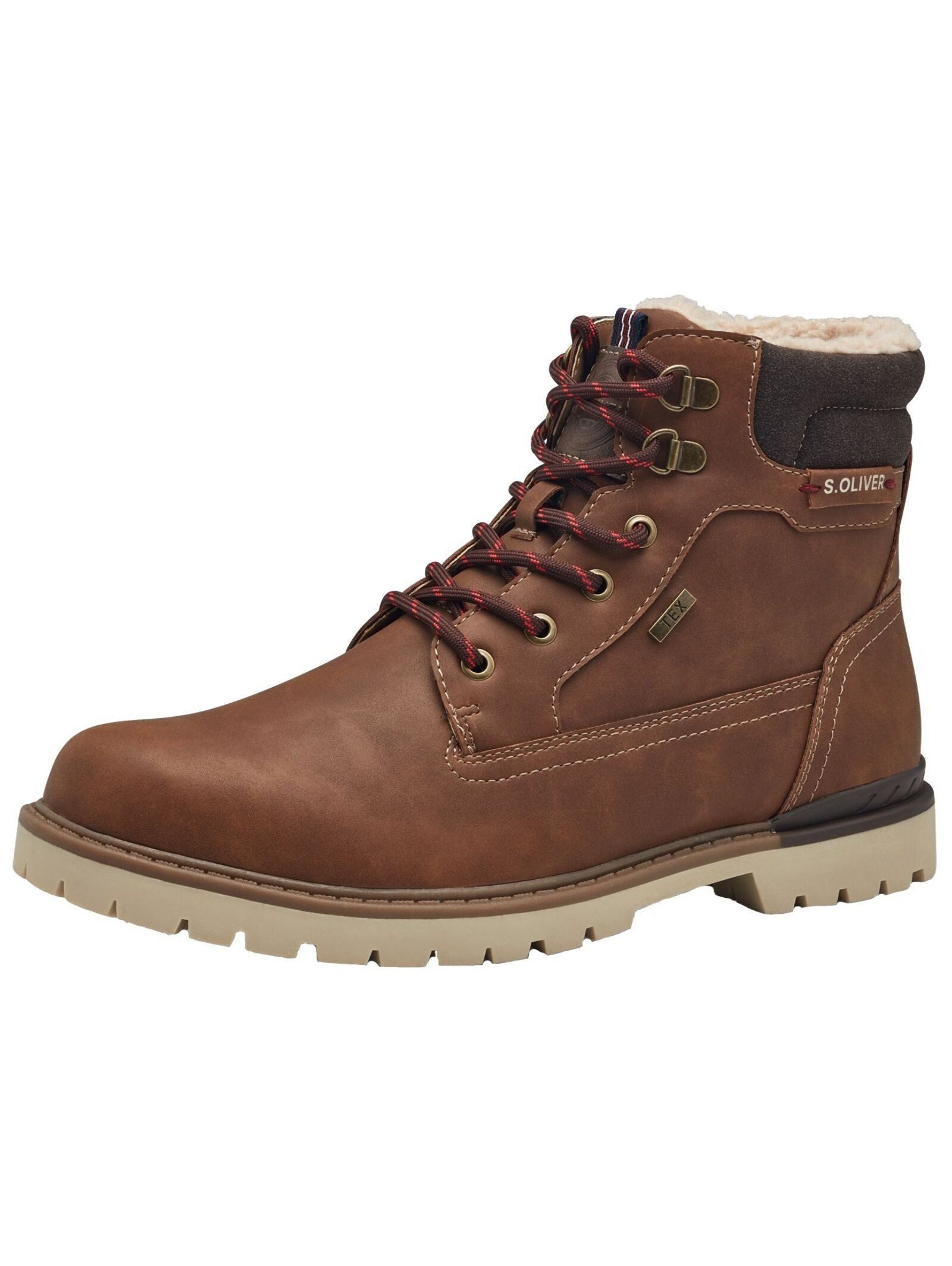 Stiefelette Lederimitat Schnürstiefelette, Absatzhöhe: cm