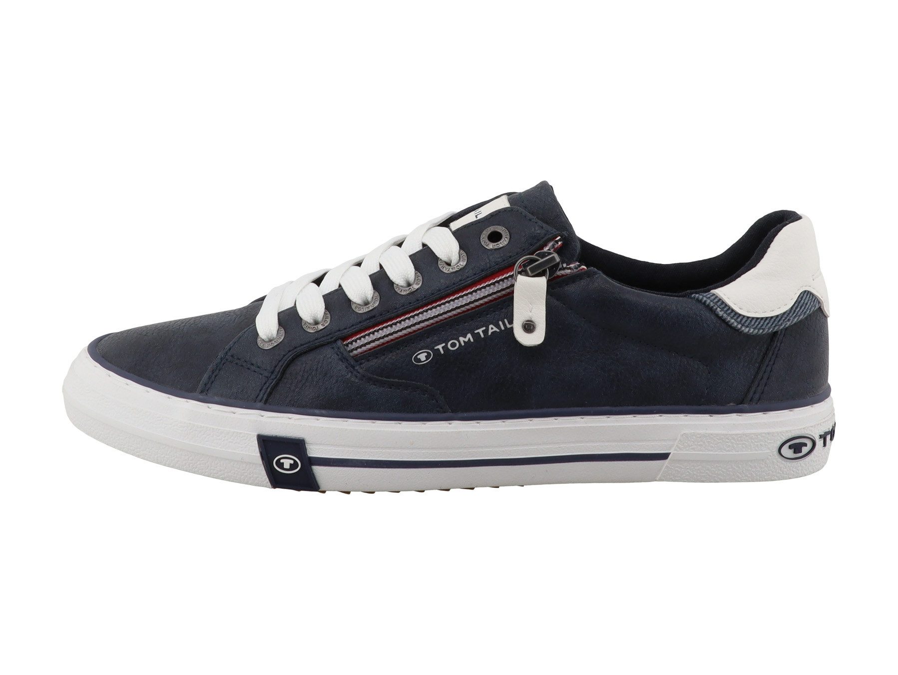 TOM TAILOR Sneaker Freizeitschuh, Halbschuh, Schnürschuh mit Außen-Reißverschluss