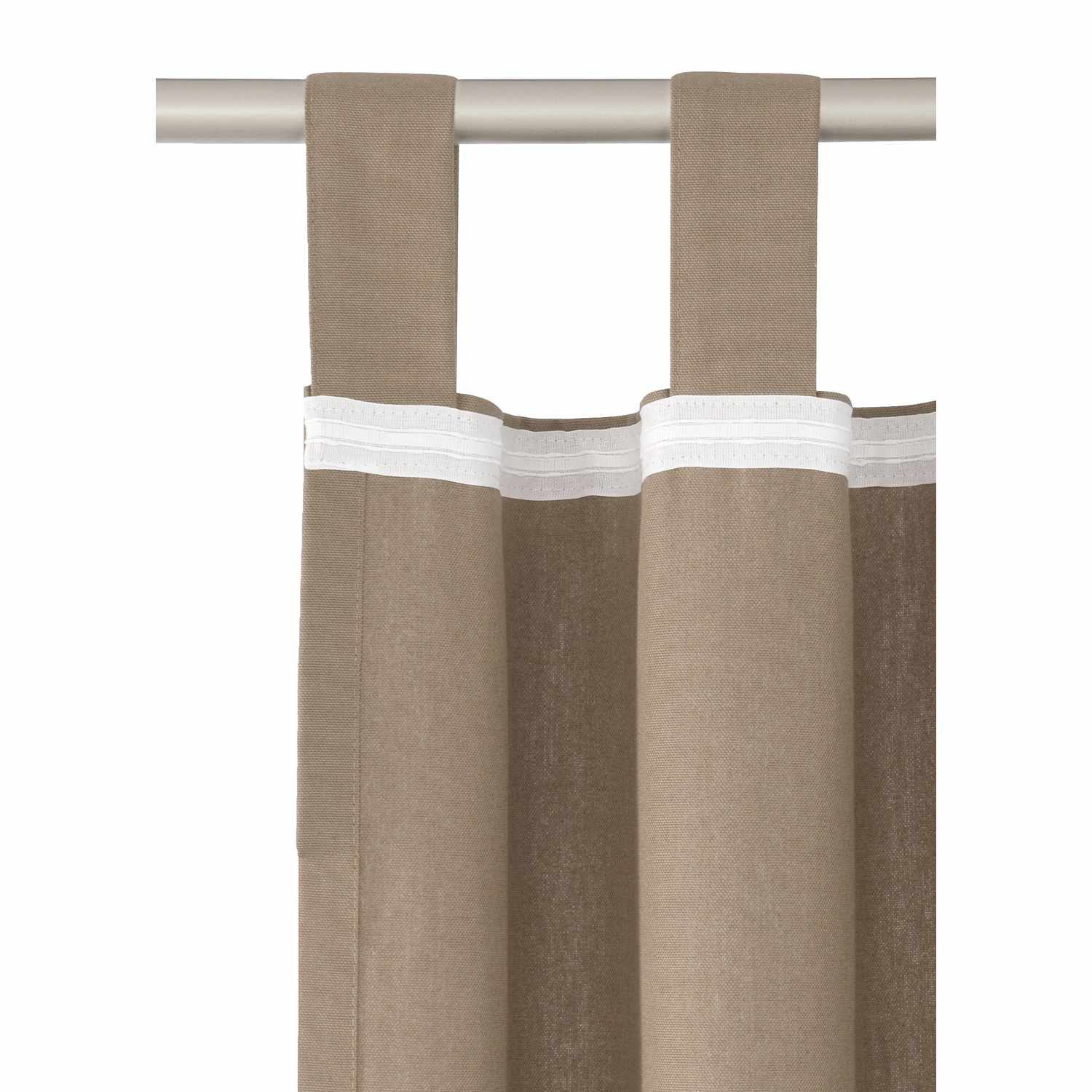 TOM TAILOR Vorhang DOVE Blickdichter Schlaufenvorhang (1 St), Schlaufe, Baumwolle, 140 x 255 cm in Ecrue