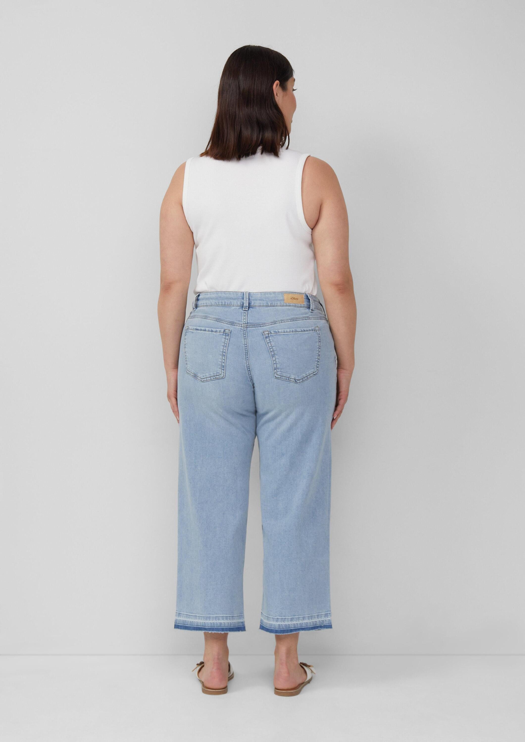 s.Oliver Regular-fit-Jeans Jeans-Hose Cropped Jeans / Straight Fit / Mid Rise / Straight Leg