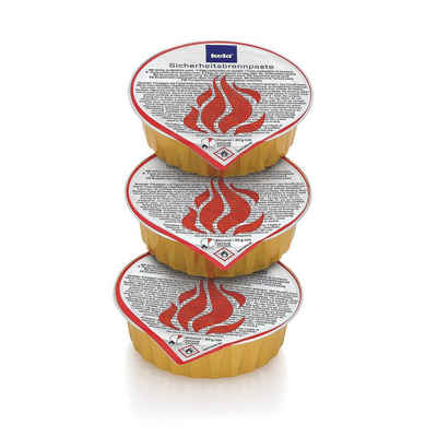 kela Brennpaste Magma, 3er-Set Sicherheitsbrennpaste, Brenndauer je bis zu 90min, für Fondue