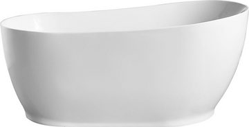 JVmoebel Badewanne Weiße Halbrunde Acryl Badezimmer Luxuriöse Badewanne Oval Standwanne, (1-tlg), Made in Europa