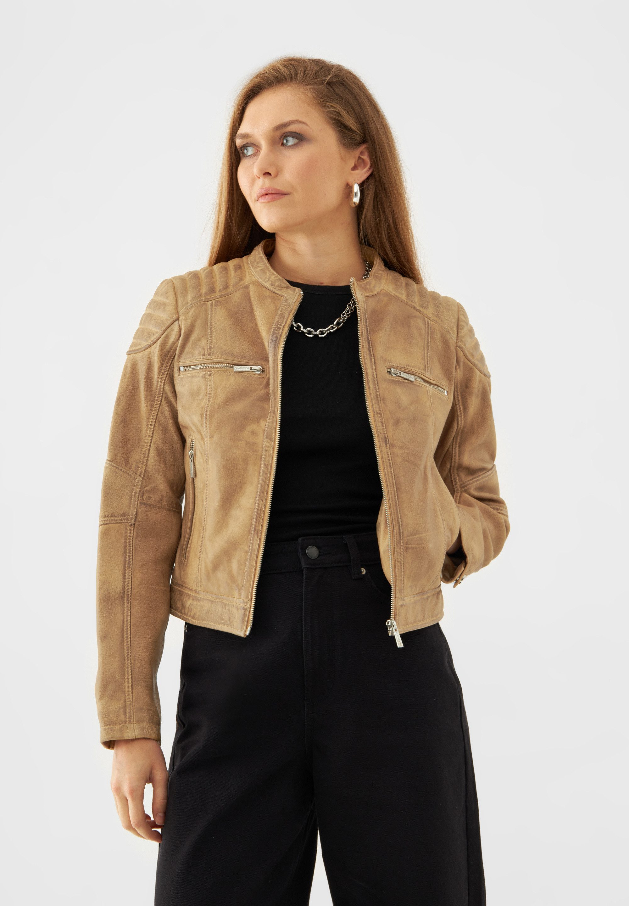 Bolongaro Trevor Lederjacke MARIA RACER Weiches günstig online kaufen