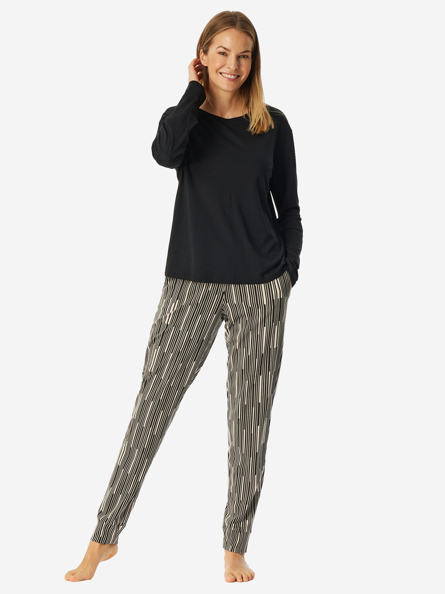 Schiesser Pyjama Modern Nightwear (2 tlg) schlafanzug schlafmode bequem günstig online kaufen