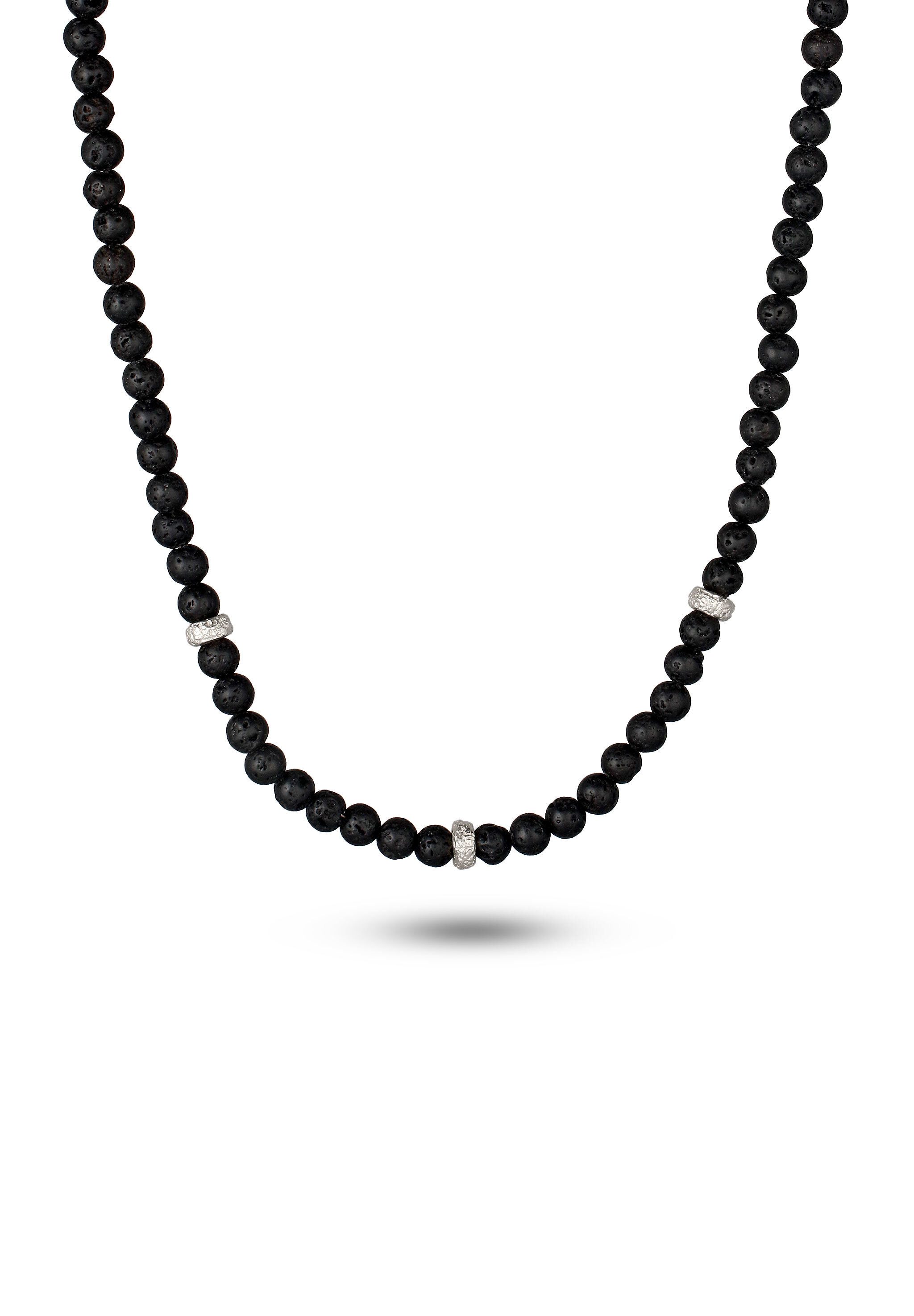 Kuzzoi Silberkette Lava Schwarz 925 Sterling Silber