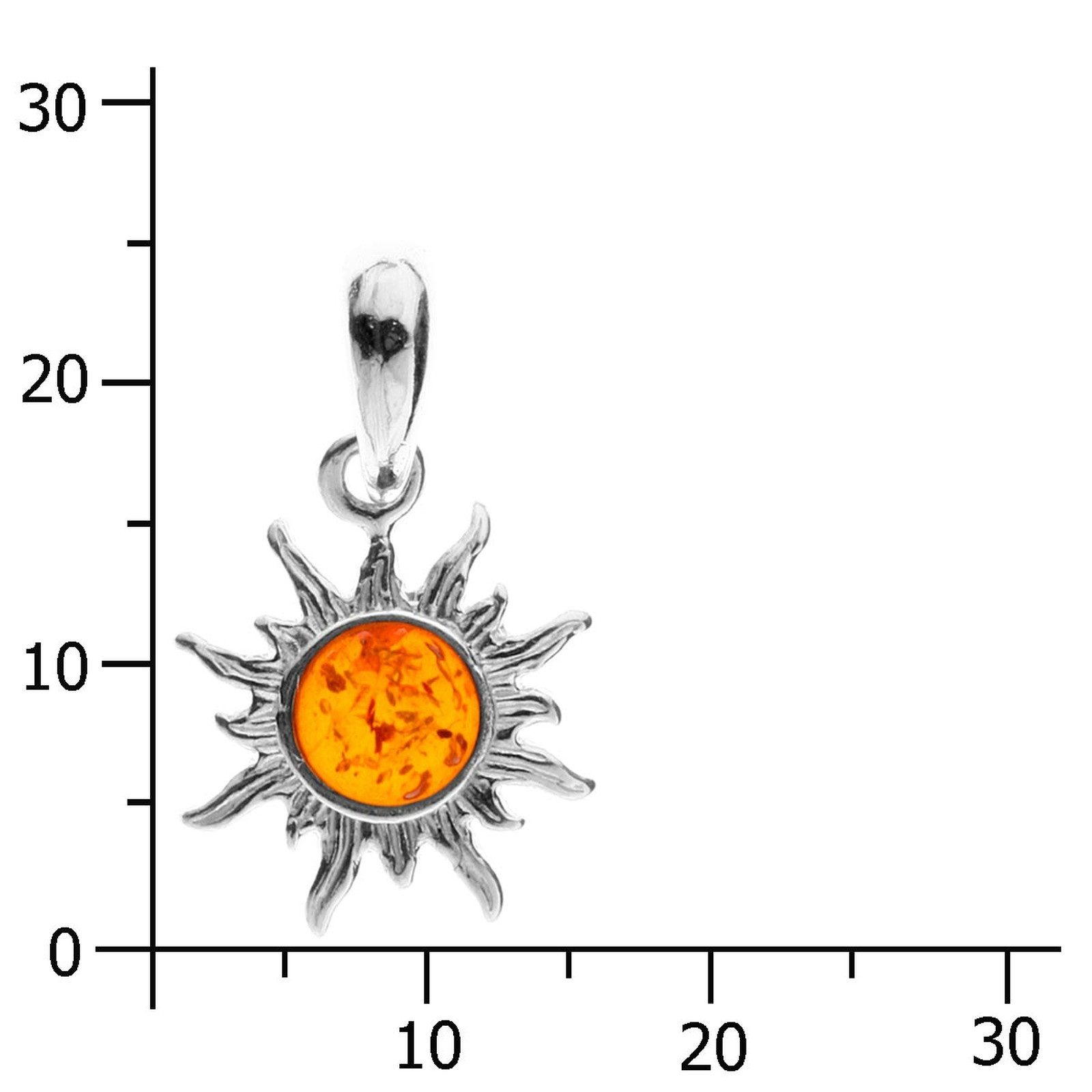 OSTSEE-SCHMUCK Kettenanhänger Ostsee-Schmuck Anhänger Sonne 14 mm Anhänger günstig online kaufen