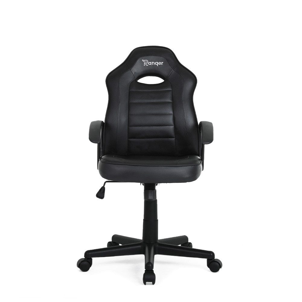 Ranqer Gaming-Stuhl Junior Warrior, PU Leder Gaming Stuhl für Kinder - Schwarz