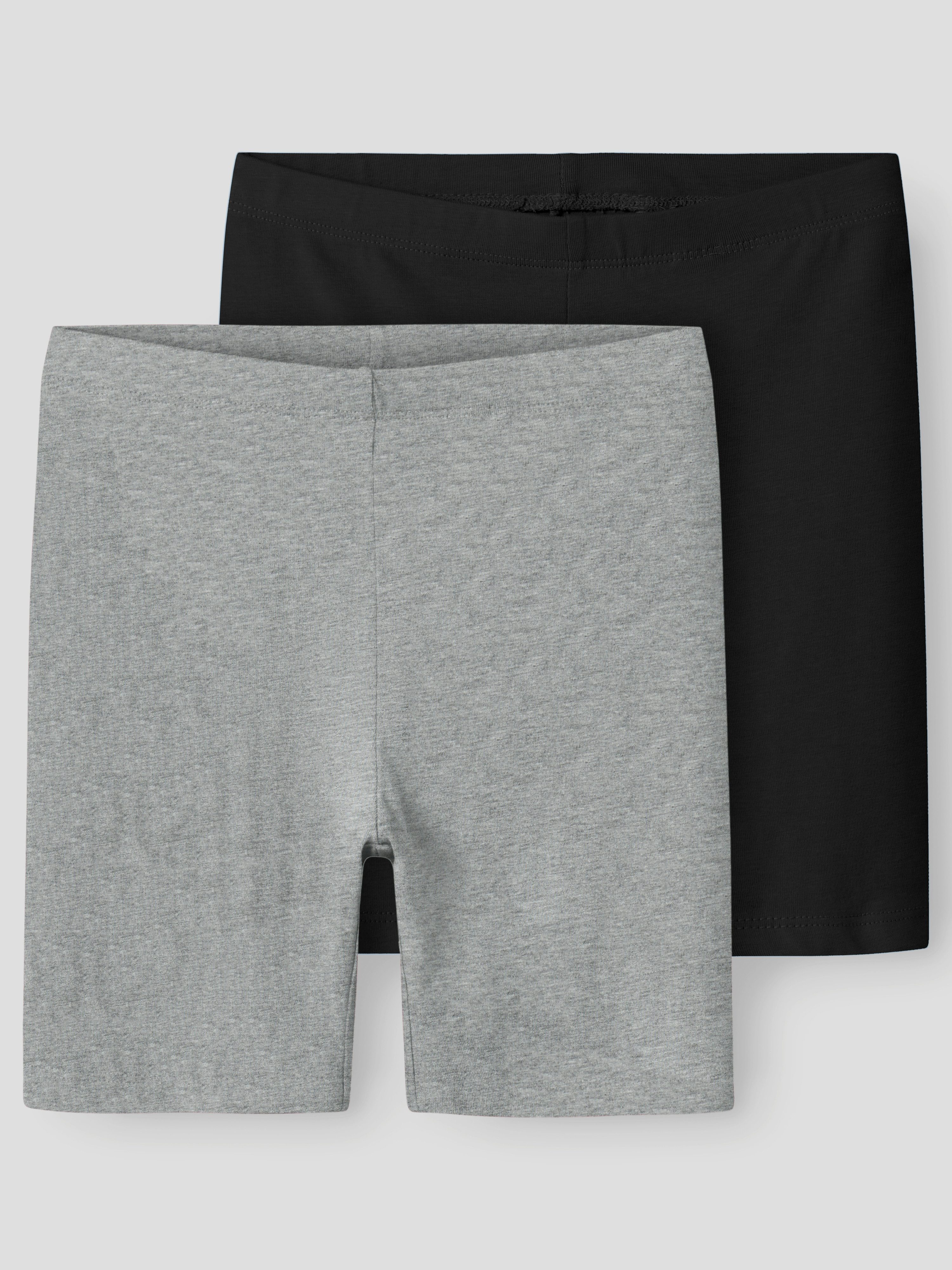 Name It Radlerhose NKFVIVIAN 2P SOLID SHORT LEGGING NOOS (Packung, 2-tlg) Baumwollmischung, Stretch, Slim Fit