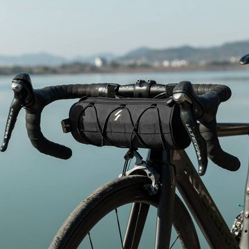 ROCKBROS Lenkertasche Multifunktionale Fahrradtasche Lenker Aufbewahrungstasche, mit Schultergurt für MTB, Rennrad Schwarz ca.2,4L
