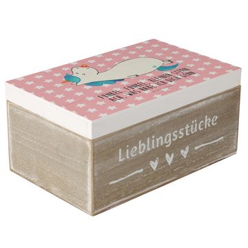 Mr. & Mrs. Panda Dekokiste Einhorn Schnullie - Rot Pastell - Geschenk, Schatzkiste, Kiste, Unico (1 St)