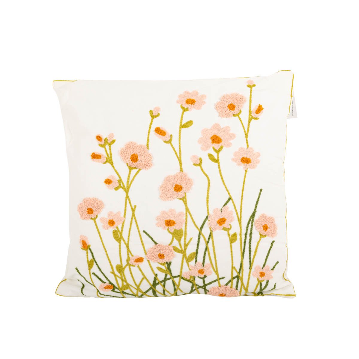 Clayre & Eef Dekokissen Clayre & Eef Kissen Blumen weiß rosa 45x45 cm