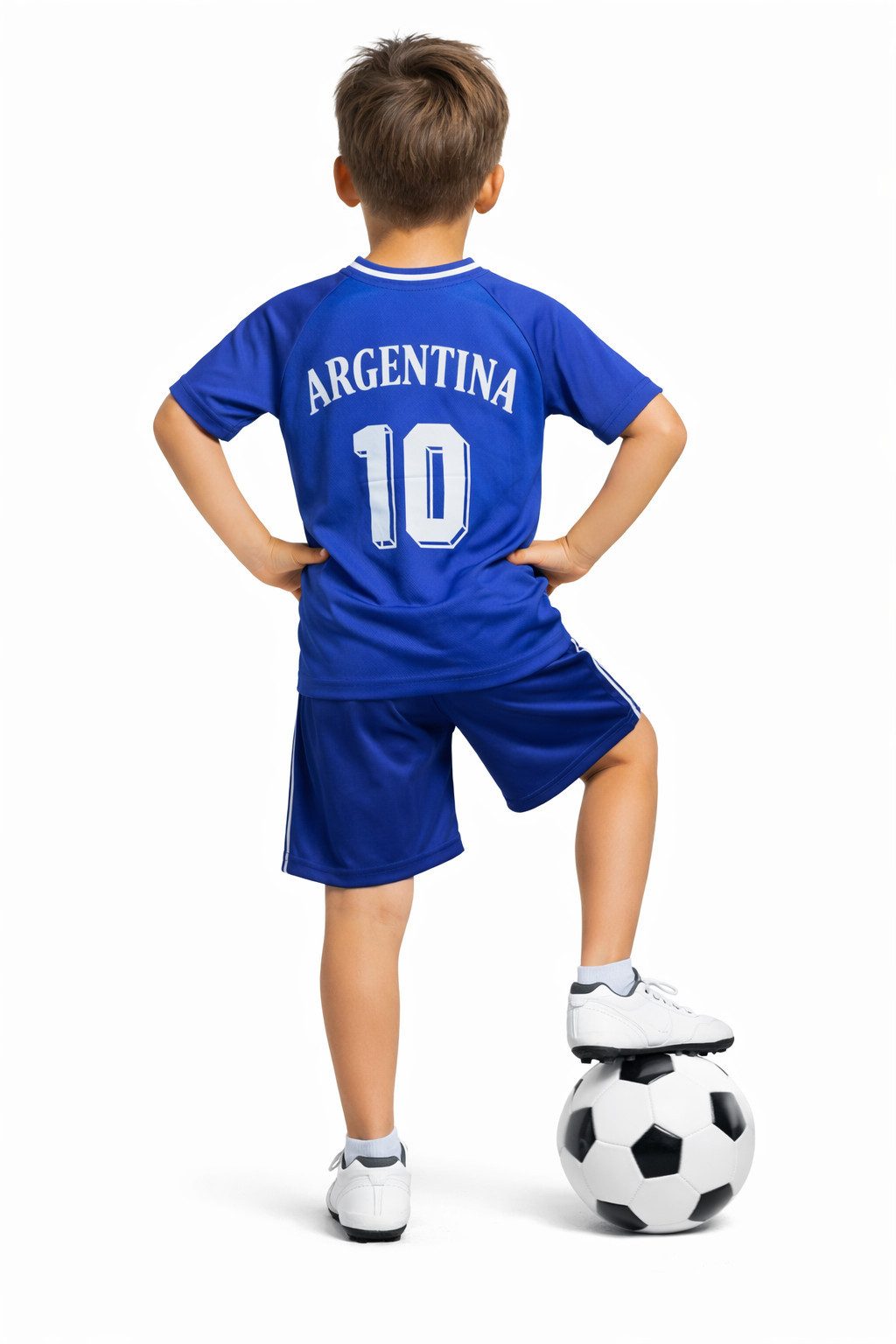Fashion Boy Fußballtrikot Fussball Fan Set Argentinien, Argentina, Trikot + Shorts, JS292e (Set, T-Shirt + Shorts)