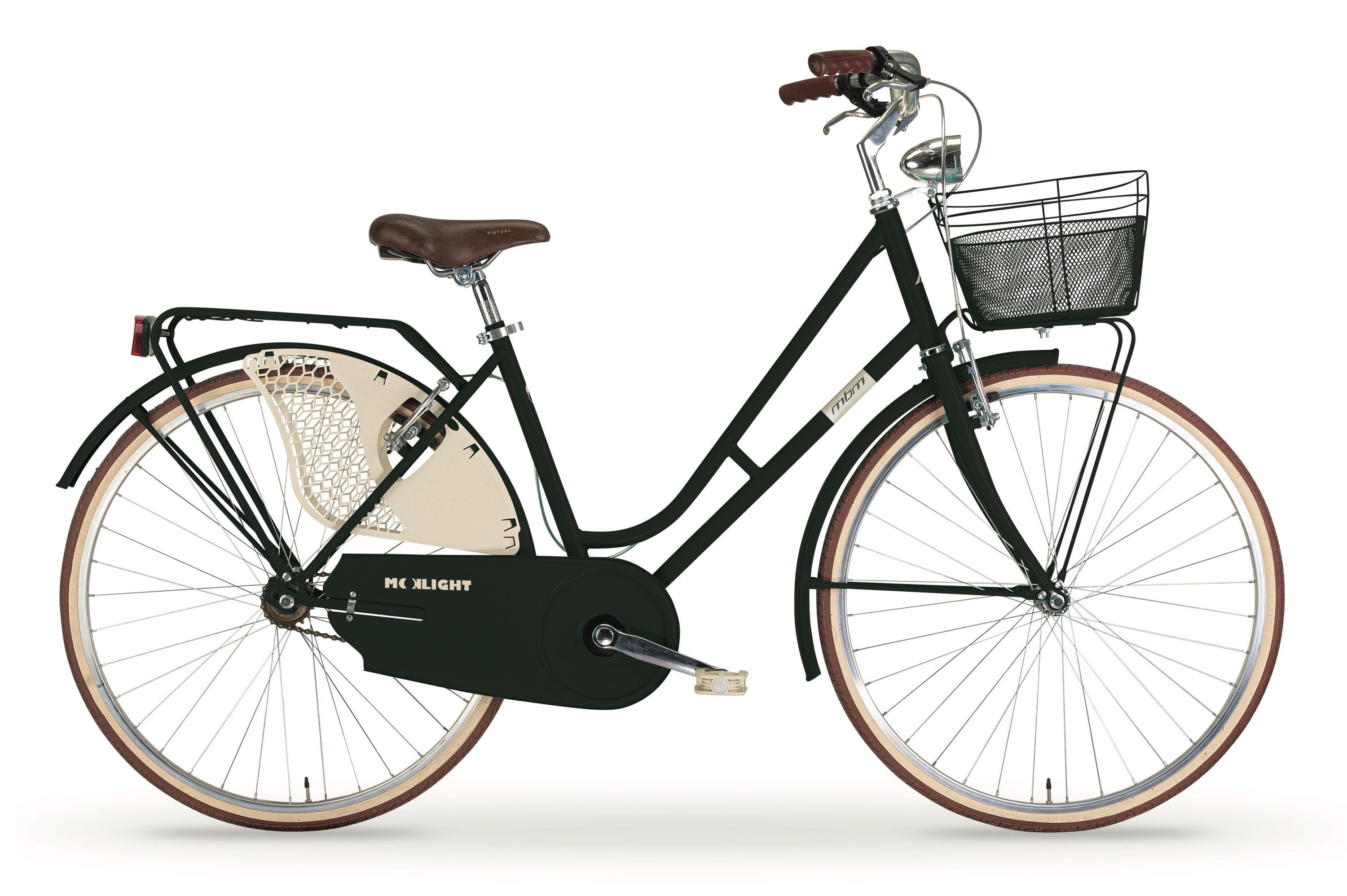 MBM Cityrad Old Style Moonlight 26" inkl. Korb, 1 Gang keine Gangschaltung, keine Gangschaltung, Retrofahrrad Old Style Moonlight 26" inkl. Korb