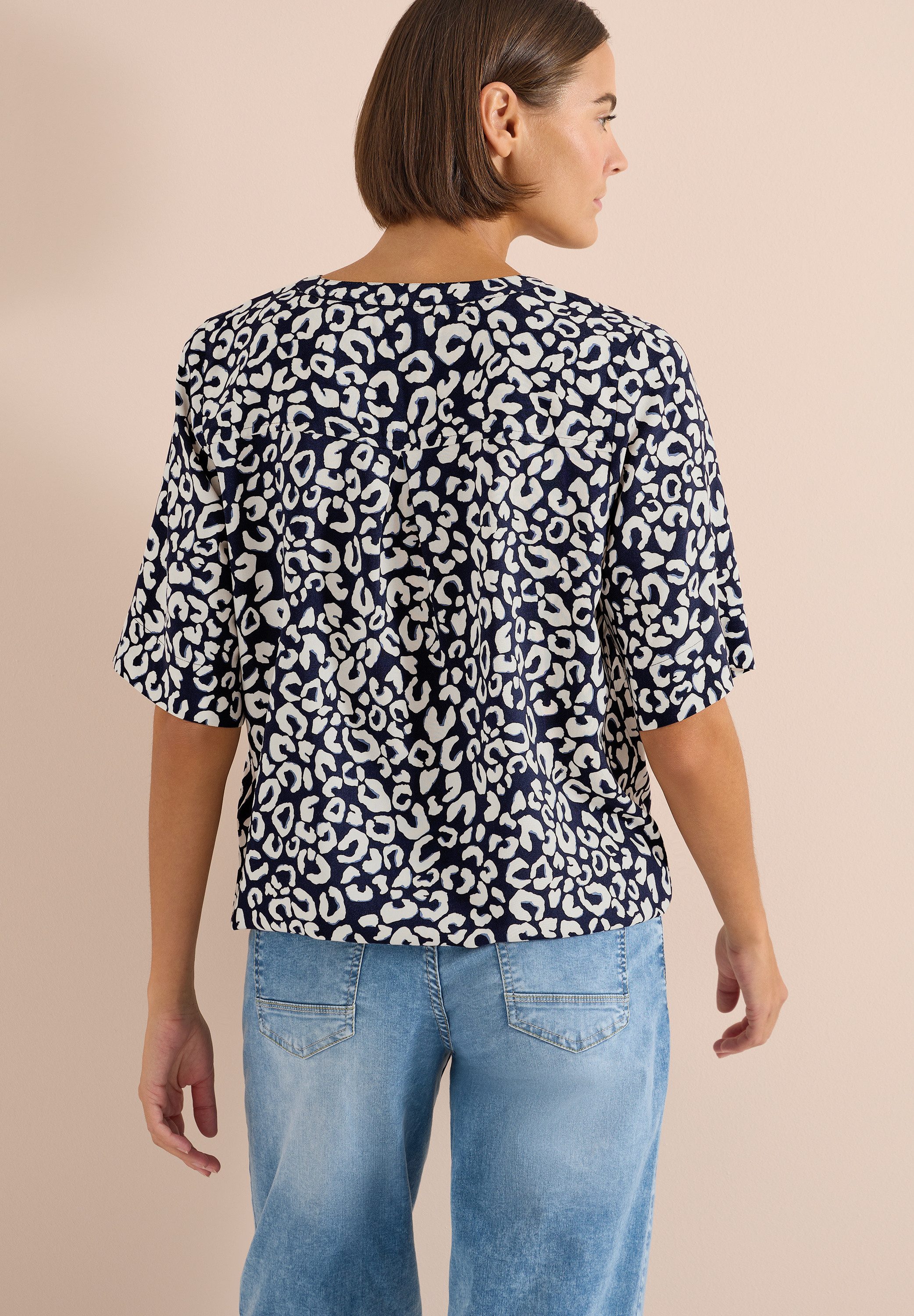 CECIL Druckbluse Sommerbluse mit Leo-Muster