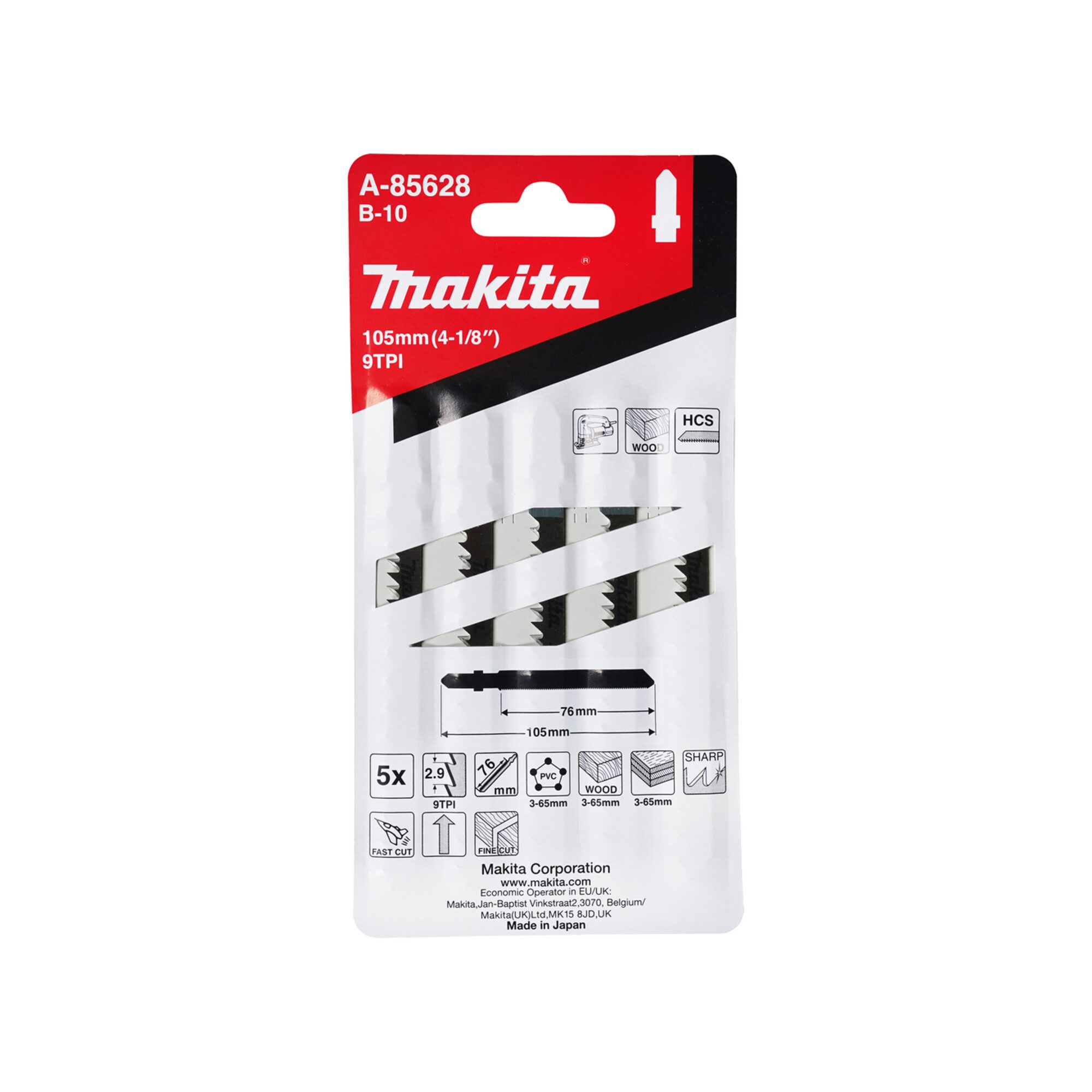 Makita Stichsäge Makita Stichsägeblatt B-10 5 Stück (A-85628) 5 Stk