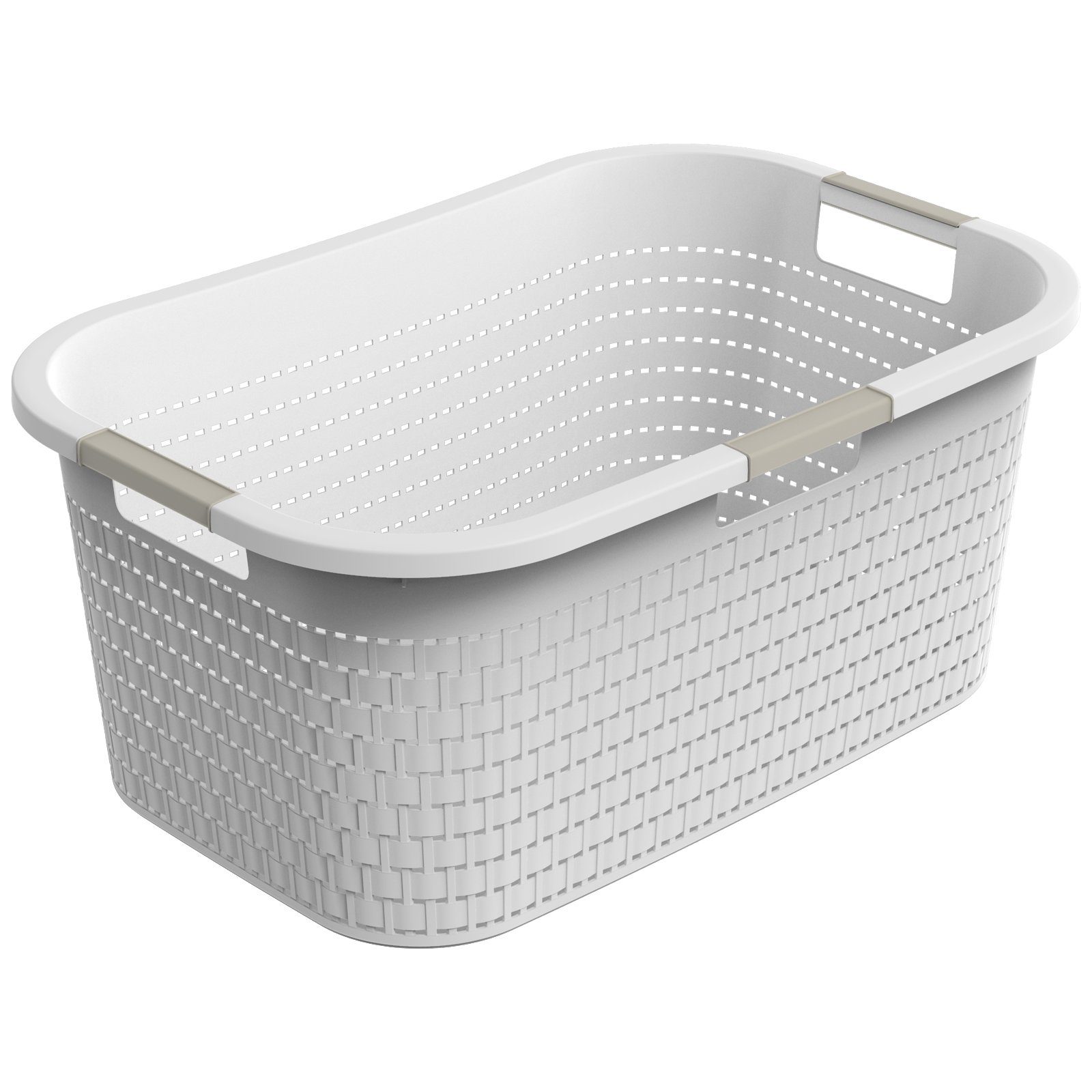 ROTHO Wäschekorb Country Wäschekorb 40l, Kunststoff (PP) BPA-frei, Luftzirkulation innerhalb der Wäschebox