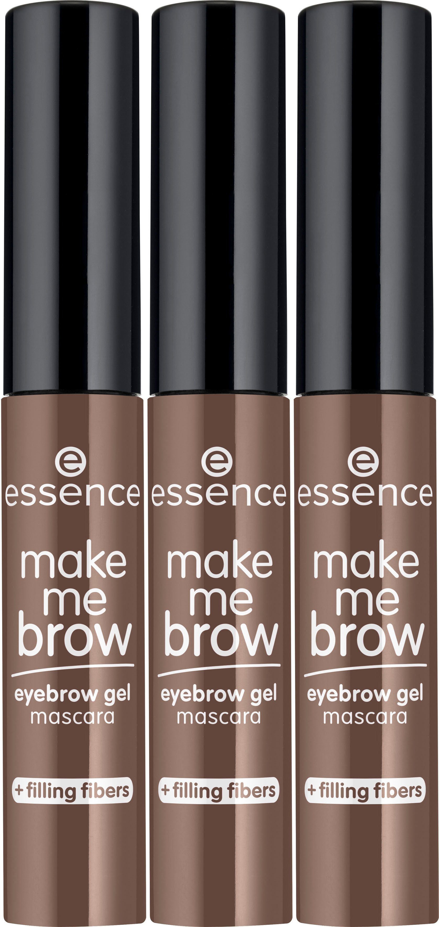 Essence Augenbrauen-Farbe »make me BROW eyebrow gel mascara«, 3-tlg.