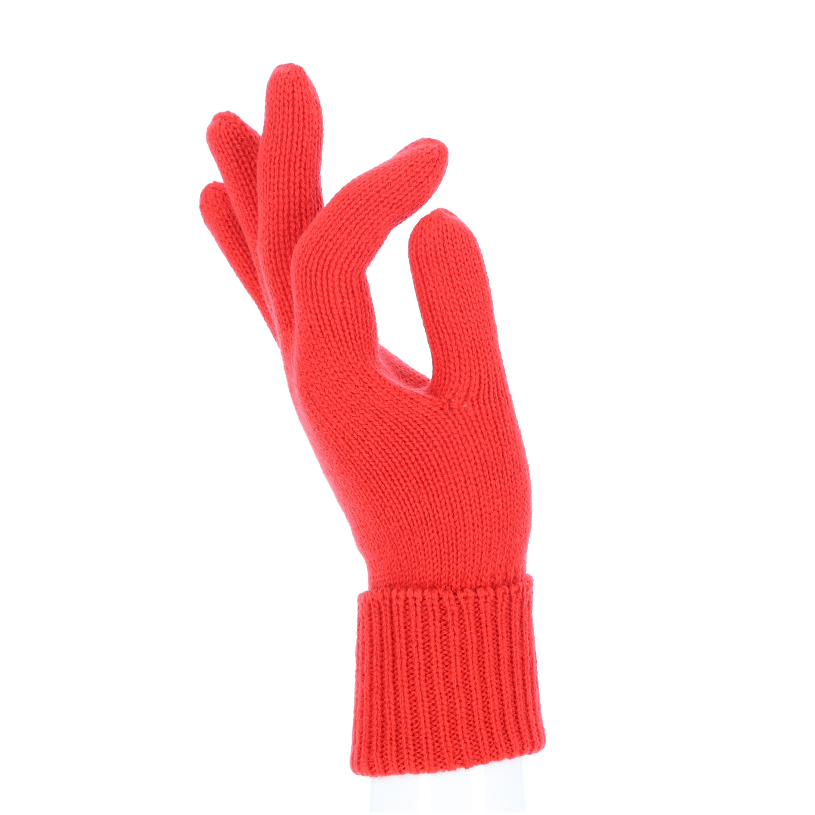 halsüberkopf Accessoires Strickhandschuhe Feinstrick in tollen Farben! rot