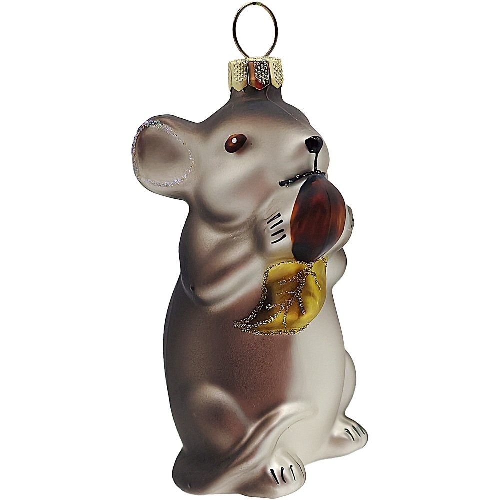 Holly & Jolly Christbaumschmuck Maus, graues Mäuschen, 8cm (1-tlg)