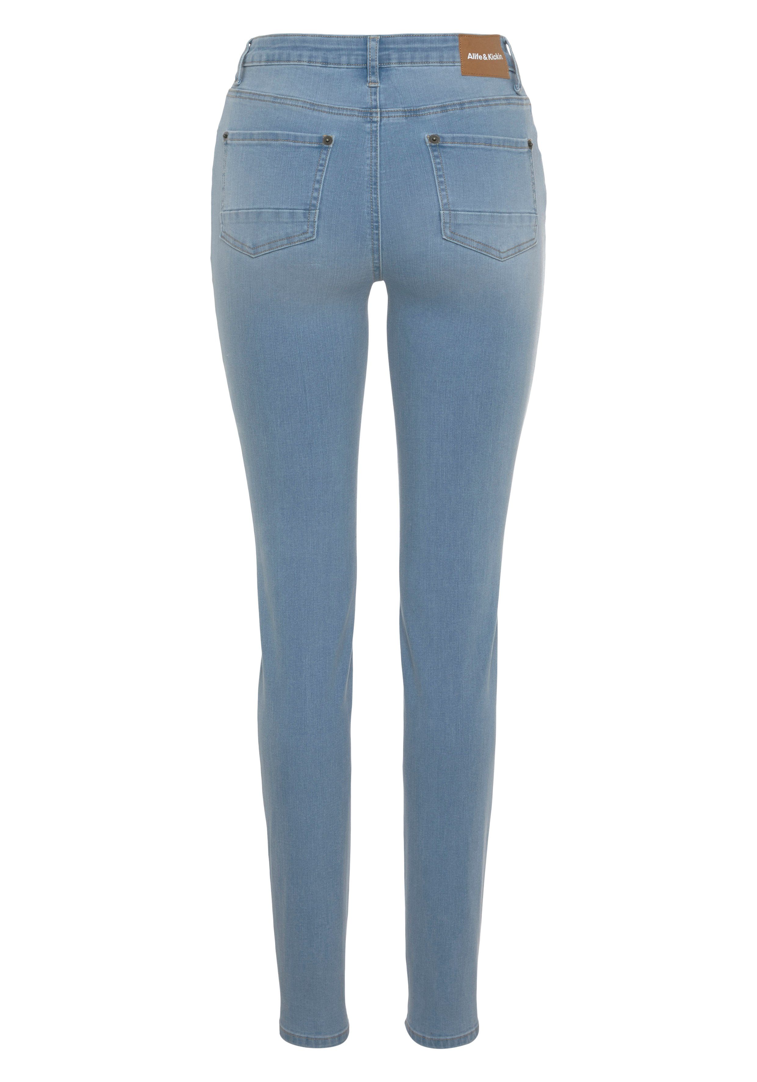 blue used KOLLEKTION Alife Kickin & NolaAK NEUE light Slim-Fit High-waist-Jeans