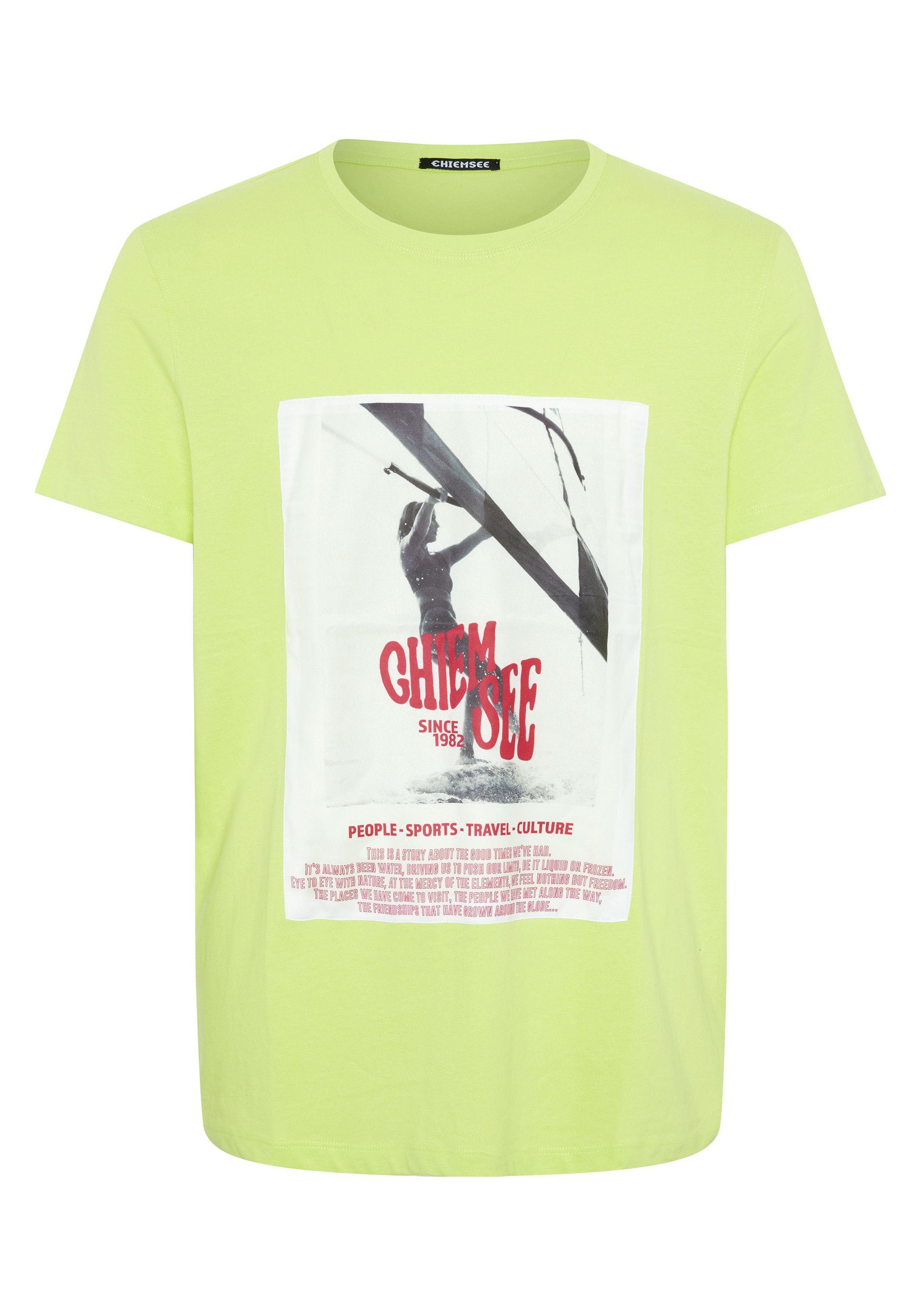 Chiemsee Print-Shirt T-Shirt aus Baumwolle mit Surf-Fotoprint 1 13-0535 Sharp Green