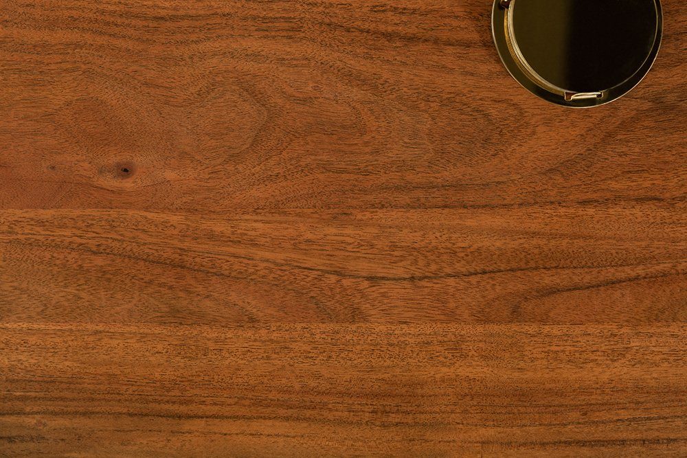 Massivholz / Baumkante · Metall · Platte 1-St), Baumkantentisch NATURE (Einzelartikel, riess-ambiente Akazie · 180cm · 6cm MAMMUT Industrial · schwarz honigfarben