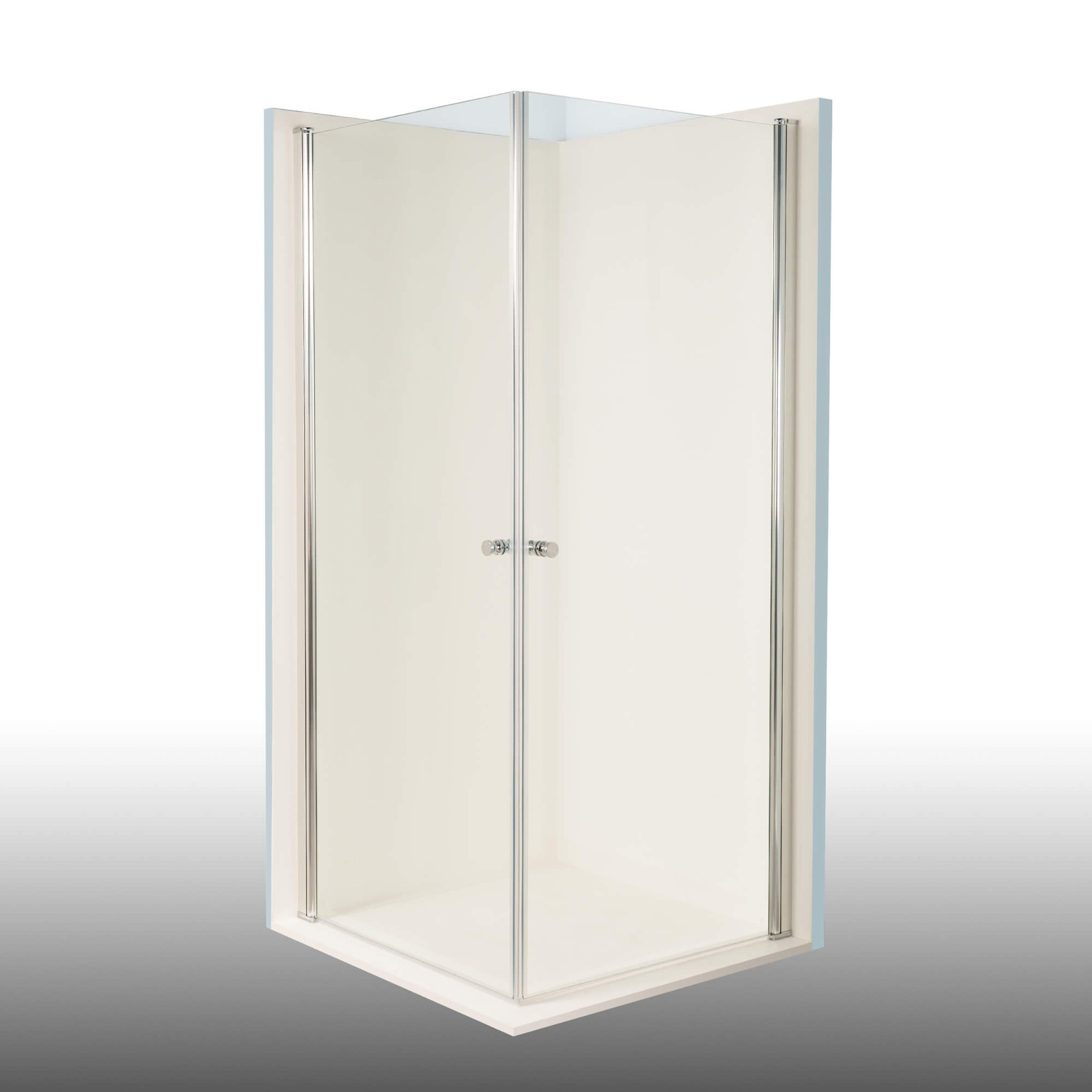 Dusbad Eckdusche Dusche Dusbad Vital 2 Pendeltür Eckdusche, BxT: 100x100 cm, ESG-Glas