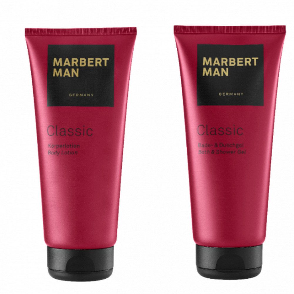 Marbert Duschgel Man Classic Körperlotion 200 ml & Shower Gel 200 ml