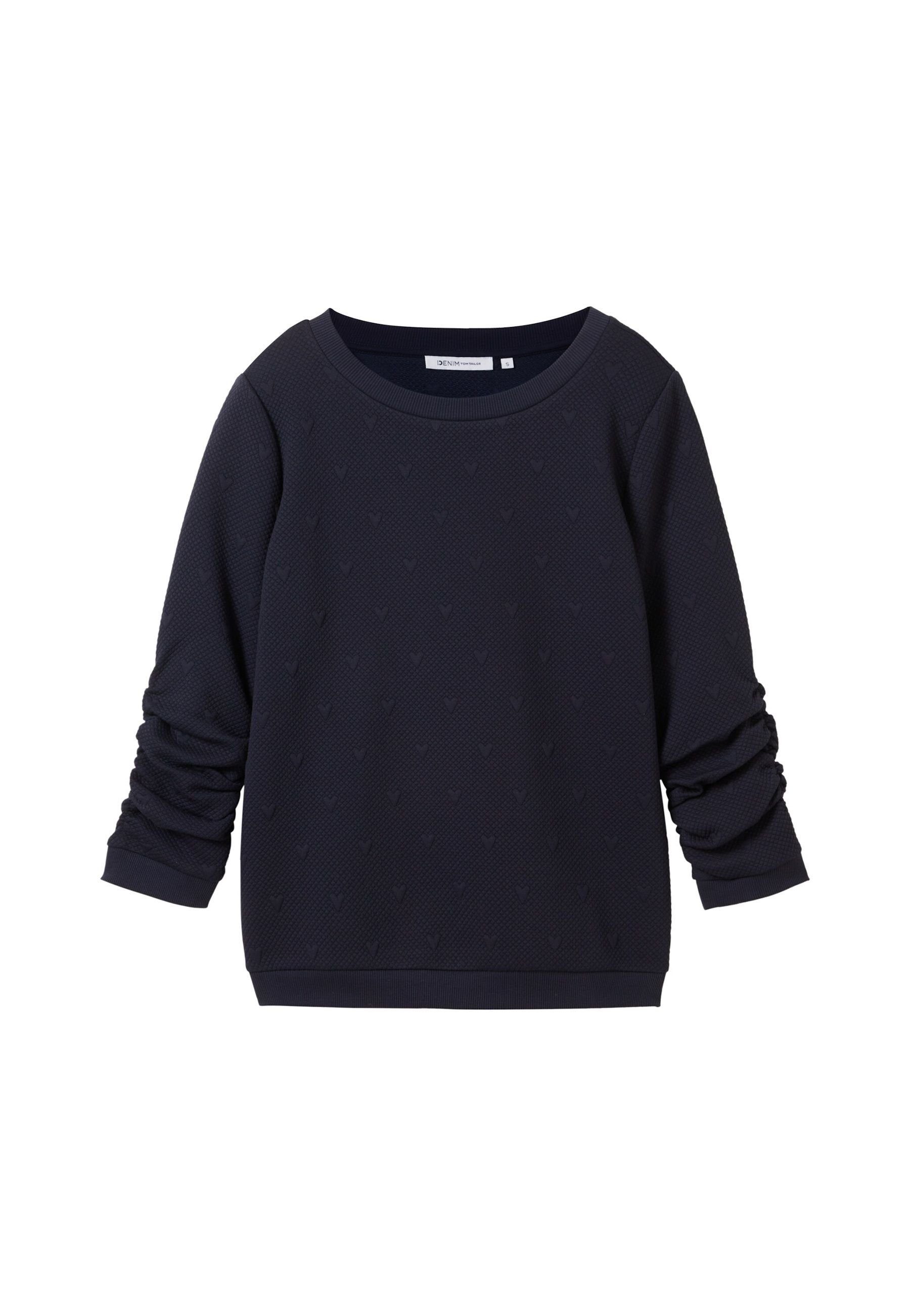 TOM TAILOR Sweatshirt Sweatshirt Pullover ohne Kapuze (1-tlg)