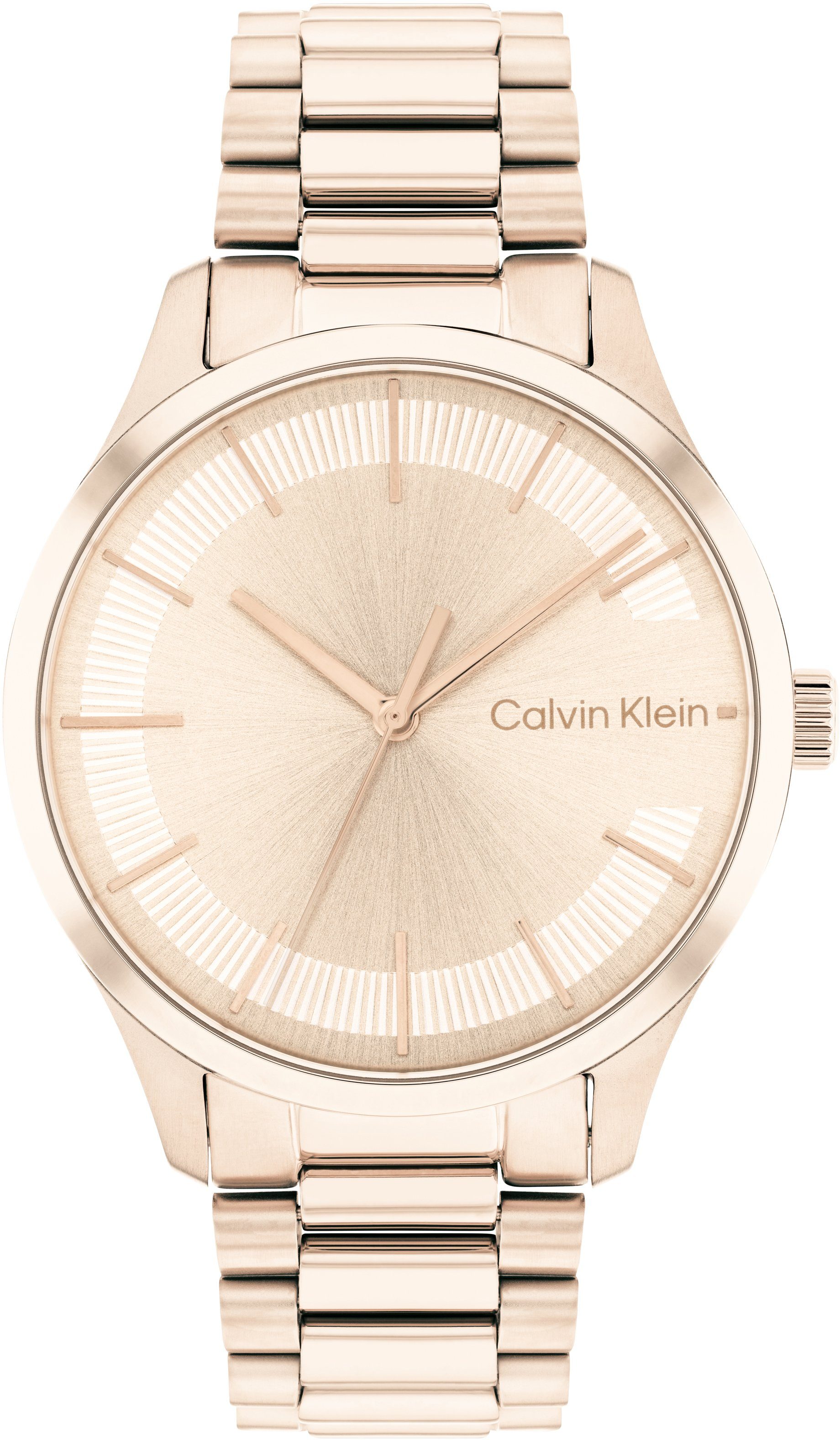 Calvin Klein Quarzuhr Iconic Bracelet 35mm, 25200042, Armbanduhr, Damenuhr, Mineralglas, IP-Beschichtung