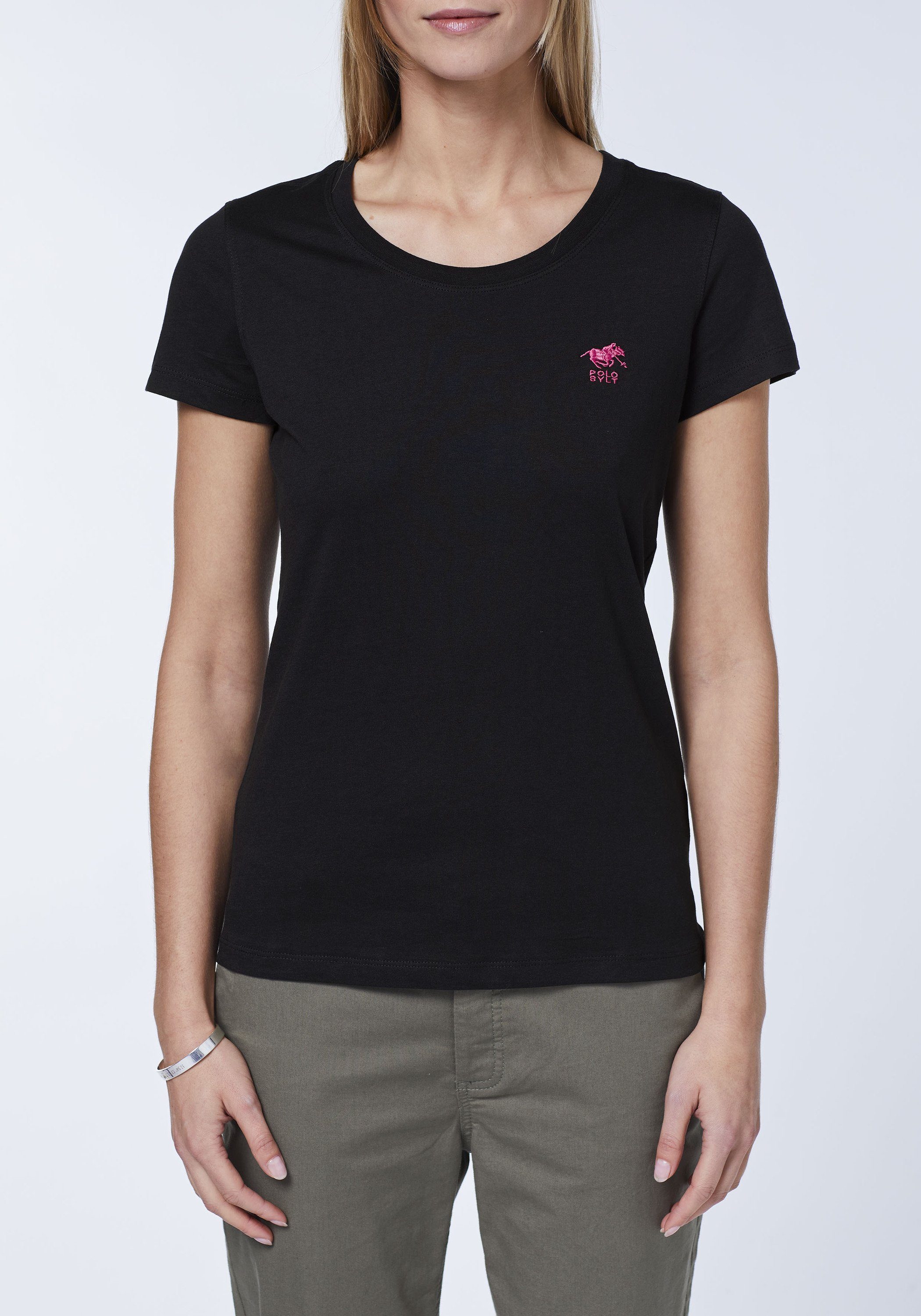 Polo Sylt T-Shirt mit Logo-Akzent (1, 1-tlg)