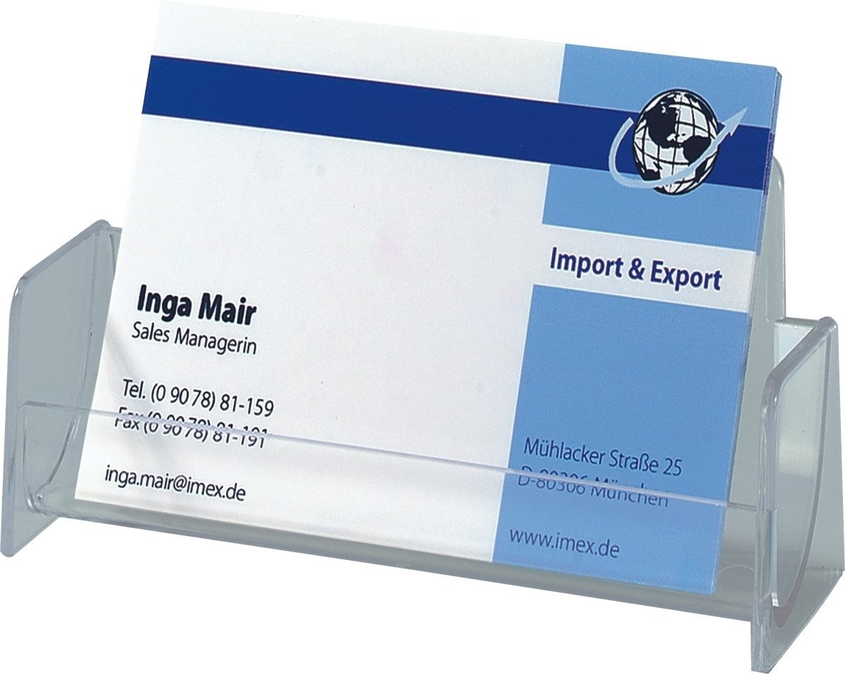 Sigel Визитные карточкиhülle Визитные карточки-Aufsteller glasklar Hartplastik für Karten bis zu 97mm B