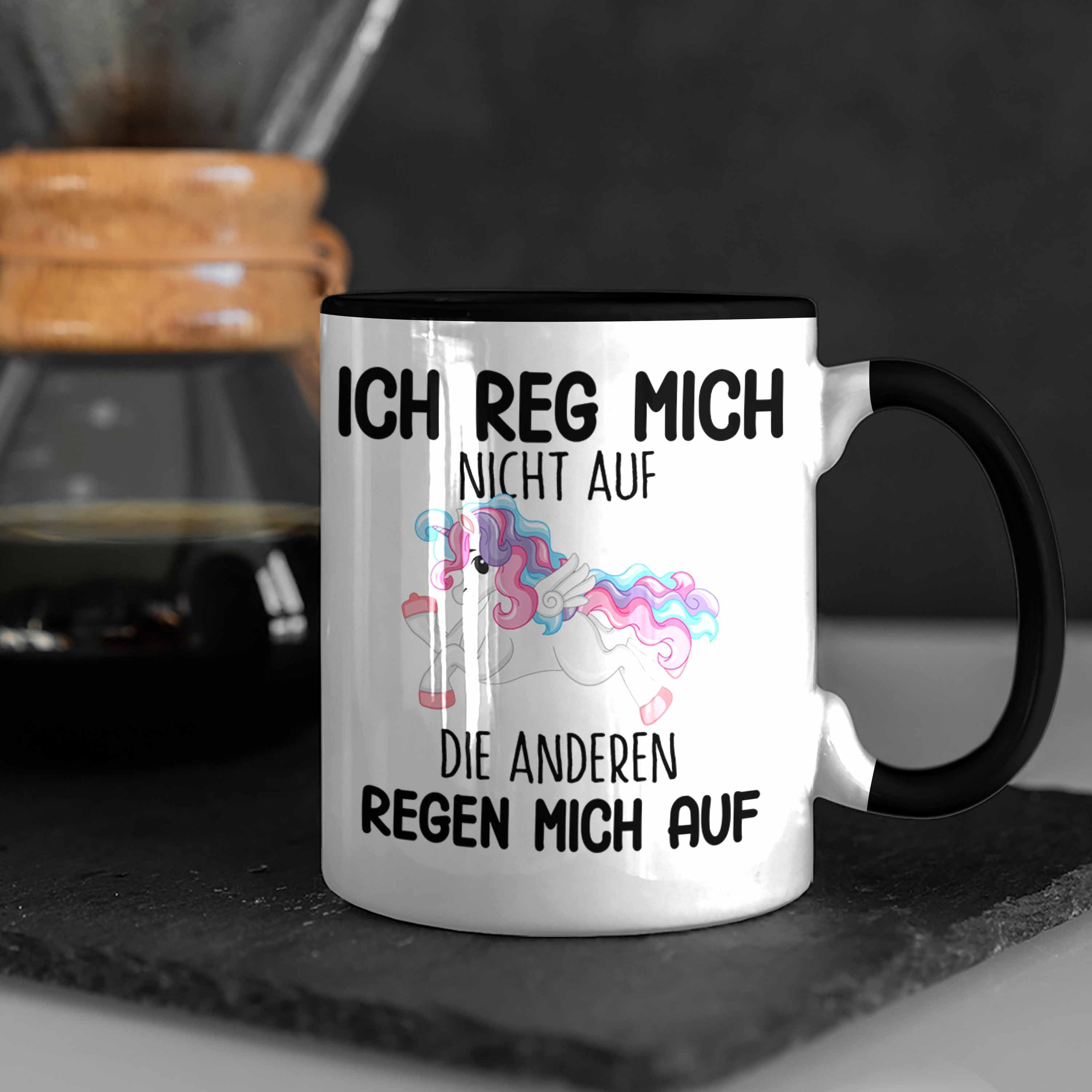 Frauen Arbeit Reg Einhorn Spruch - Mit Geschenkidee Kaffeetasse Freundin Tasse Kollegin Lustige Nicht Tasse Auf Mama Ich Mich Trendation Geschenk Schwarz Trendation