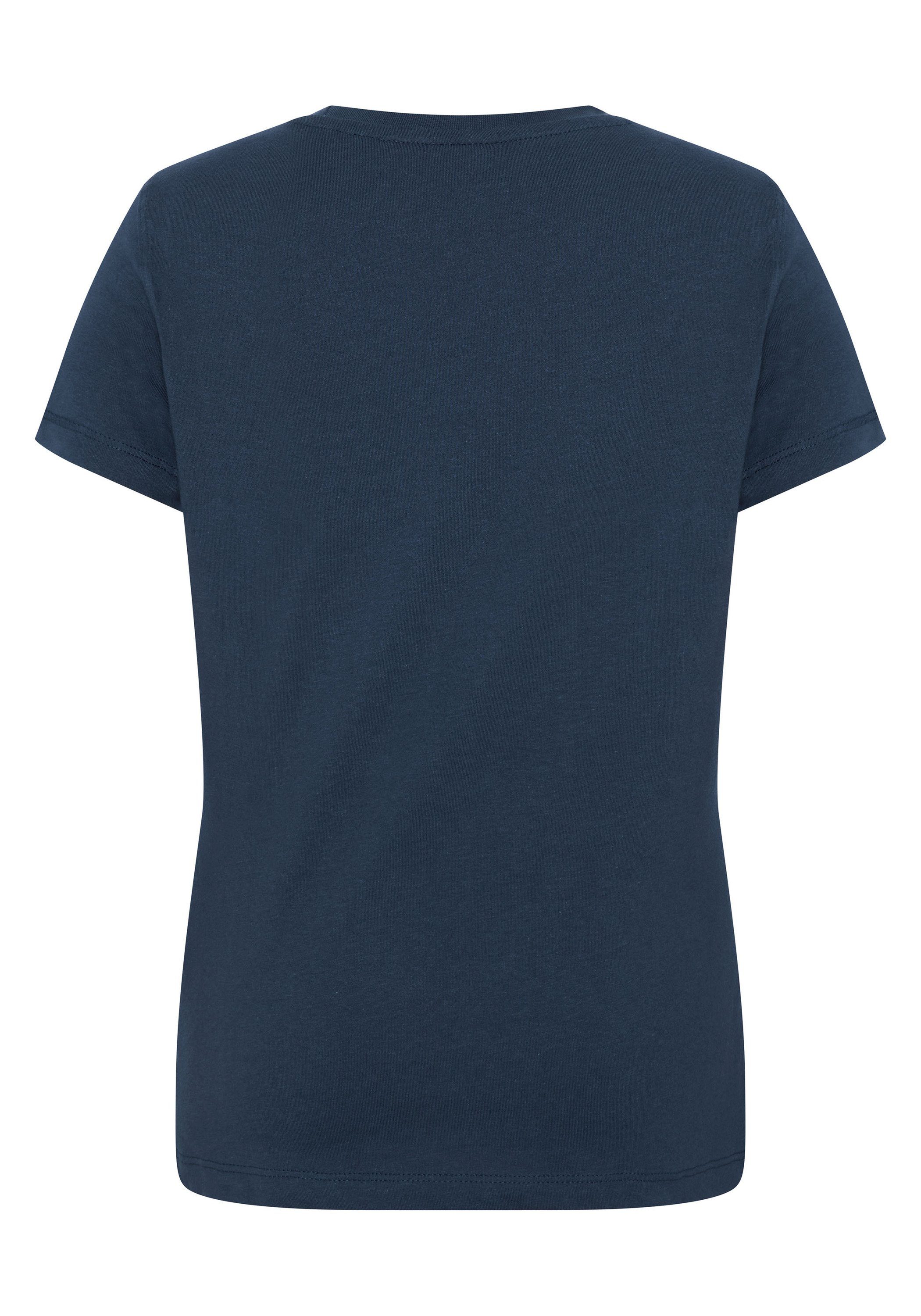 Jersey Polo Sylt aus weichem Total 19-4010 Print-Shirt Eclipse