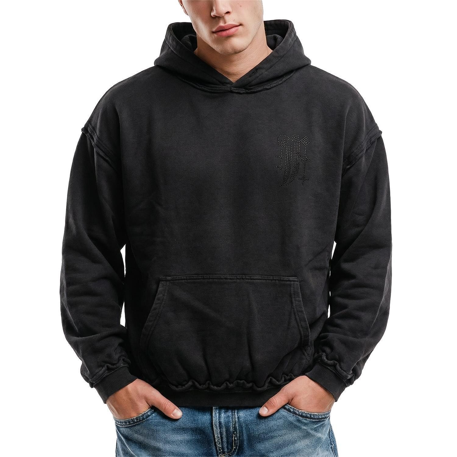Favela Hoodie Hoodie Favela Dot Black Washed (1-tlg)