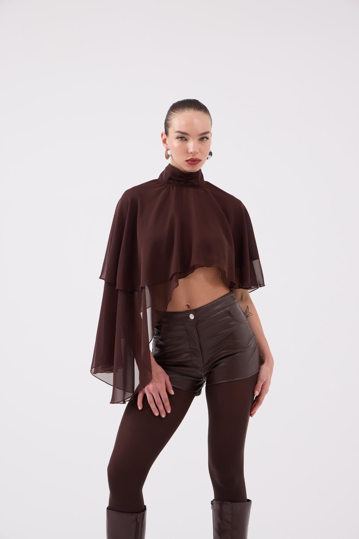 HOLLY LOLLY Blusentop Bena Bluse im Velours-Design