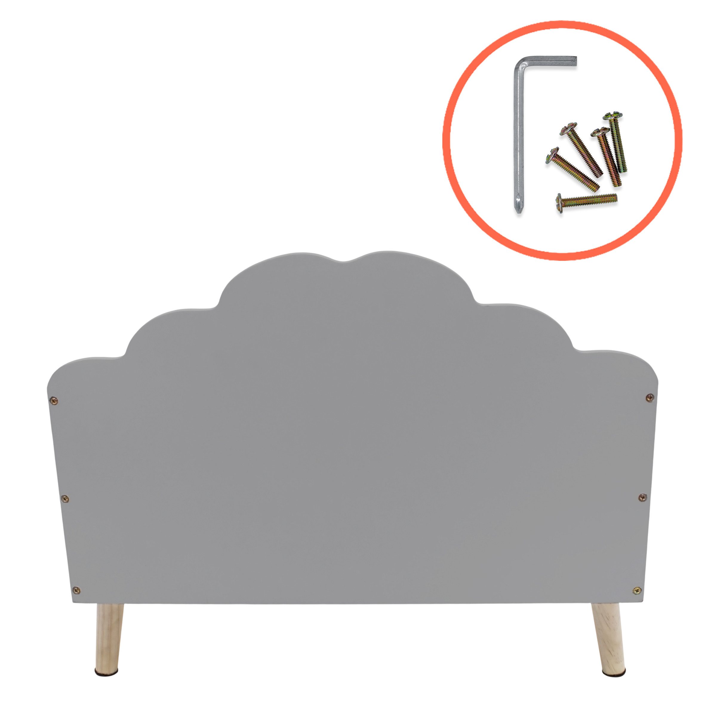 Spetebo Aufbewahrungsbox Kinder Aufbewahrungstruhe Wolke 58 x 45 cm (Anzahl, 1 St., Stück), robust und langlebig