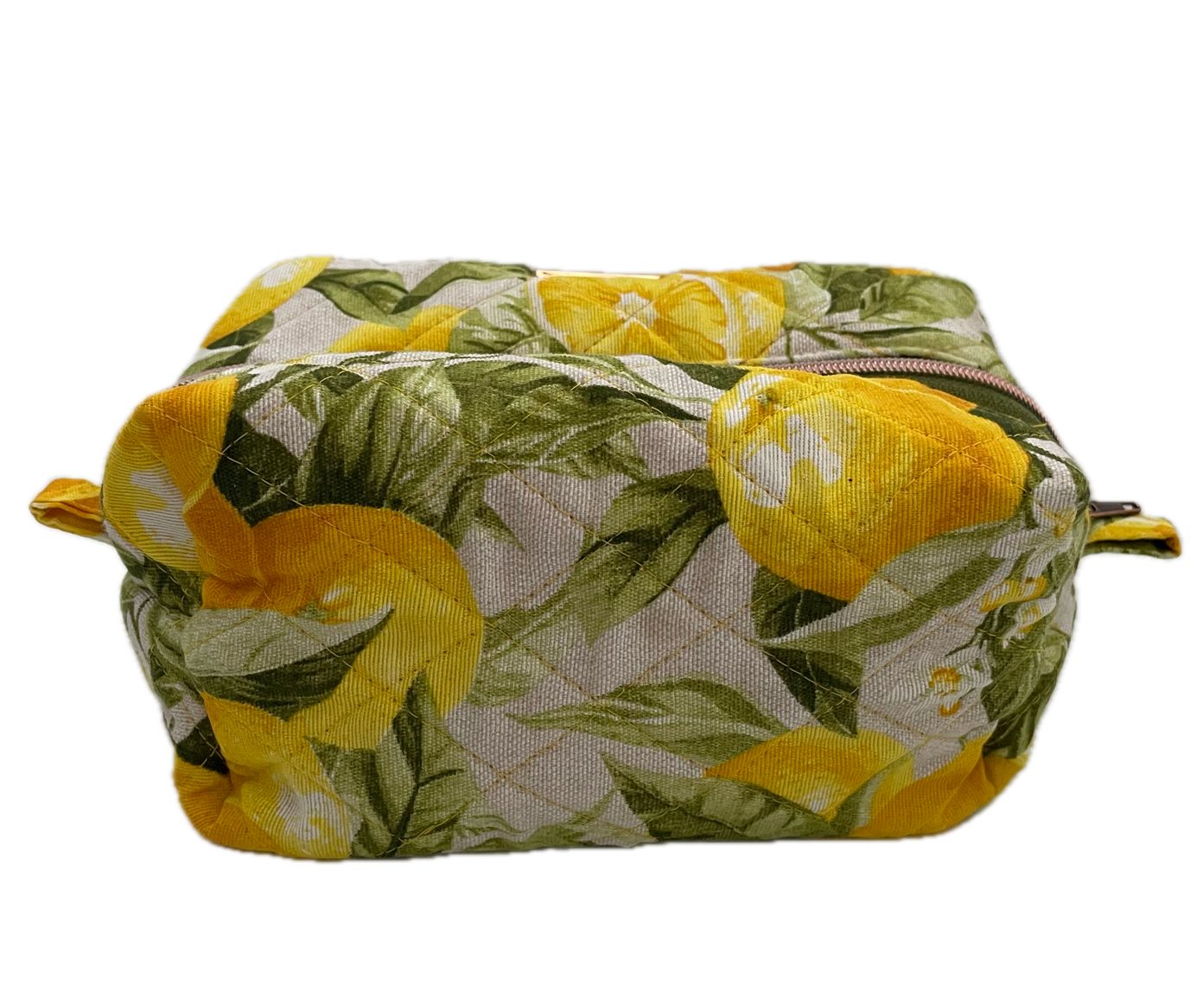 Ammerkind Kosmetiktasche Handgefertigte Kosmetiktasche (Boxie Bag) Lemon, Handarbeit aus Deutschland