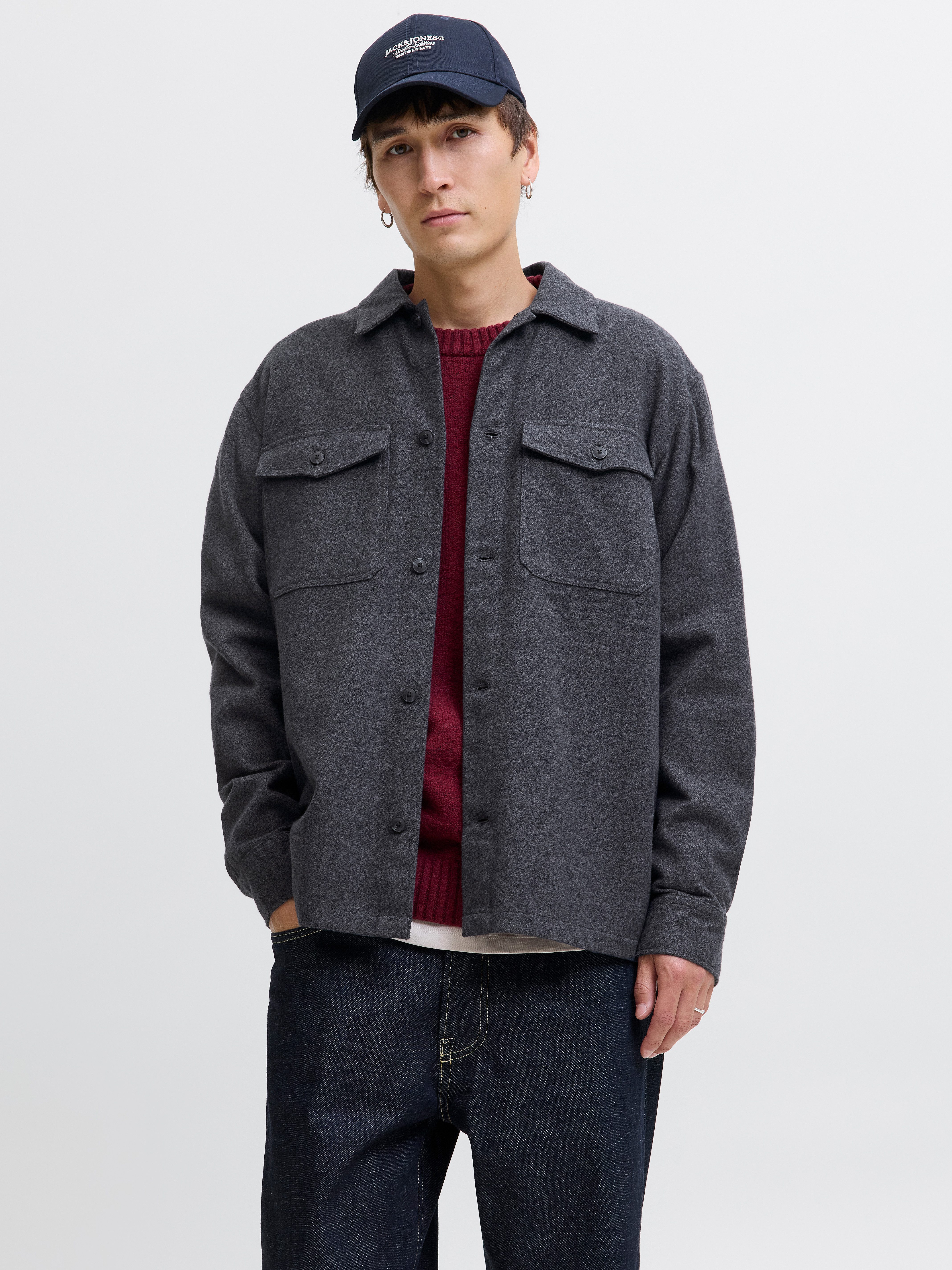 Jack & Jones Langarmhemd JJEPERFECT MELANGE OVERSHIRT LS SN günstig online kaufen