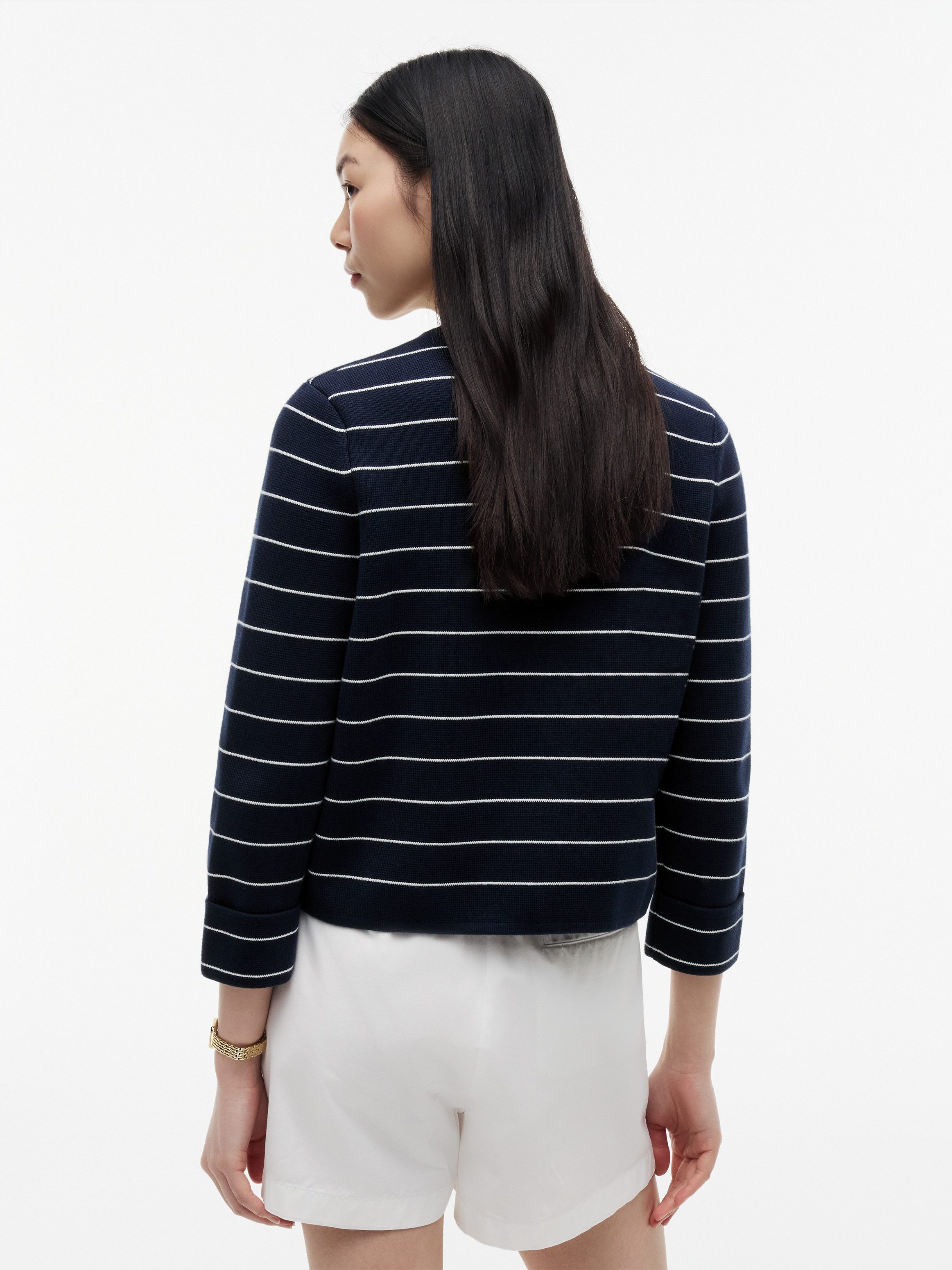 Tommy Hilfiger Strickjacke GOLD BUTTON LS CARDI Baumwolle, goldfarbene Knöpfe