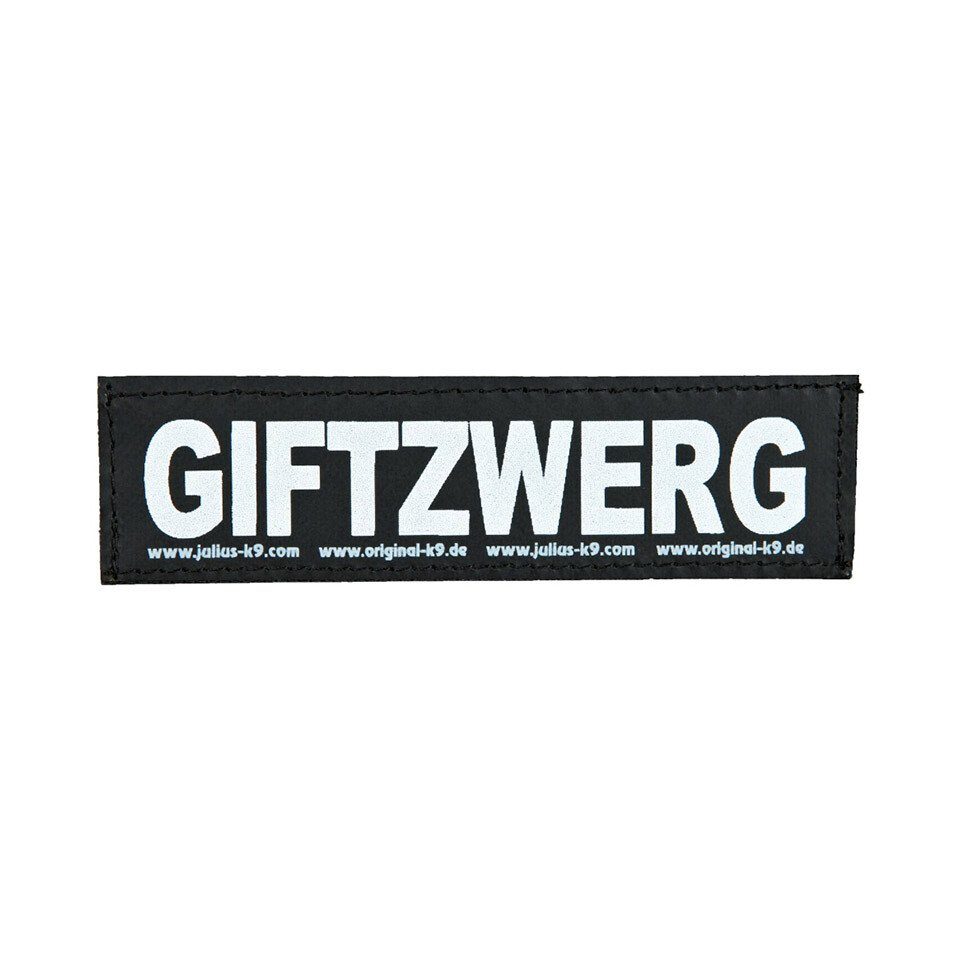 Julius-K9 Hunde-Powergeschirr 2 Klettsticker "Giftzwerg" günstig online kaufen
